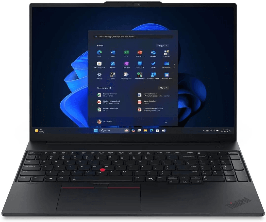 Lenovo ThinkPad E16 Gen 3 AI Business Laptop, Intel Core Ultra 7 256V Processor, 16 GB RAM, 512 GB SSD, 16" WUXGA Display, DOS, Free Bag, Backlit Engish Keaboard, Black, 1 Year Warranty | 22AY0016GP – Buy Online