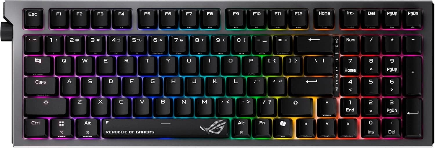 ASUS ROG Strix Scope II 96 Wireless Gaming Keyboard, ROG NX Snow V2 Switches, Arabic/English Layout | 90MP04IF-BKCA03 – Buy Online