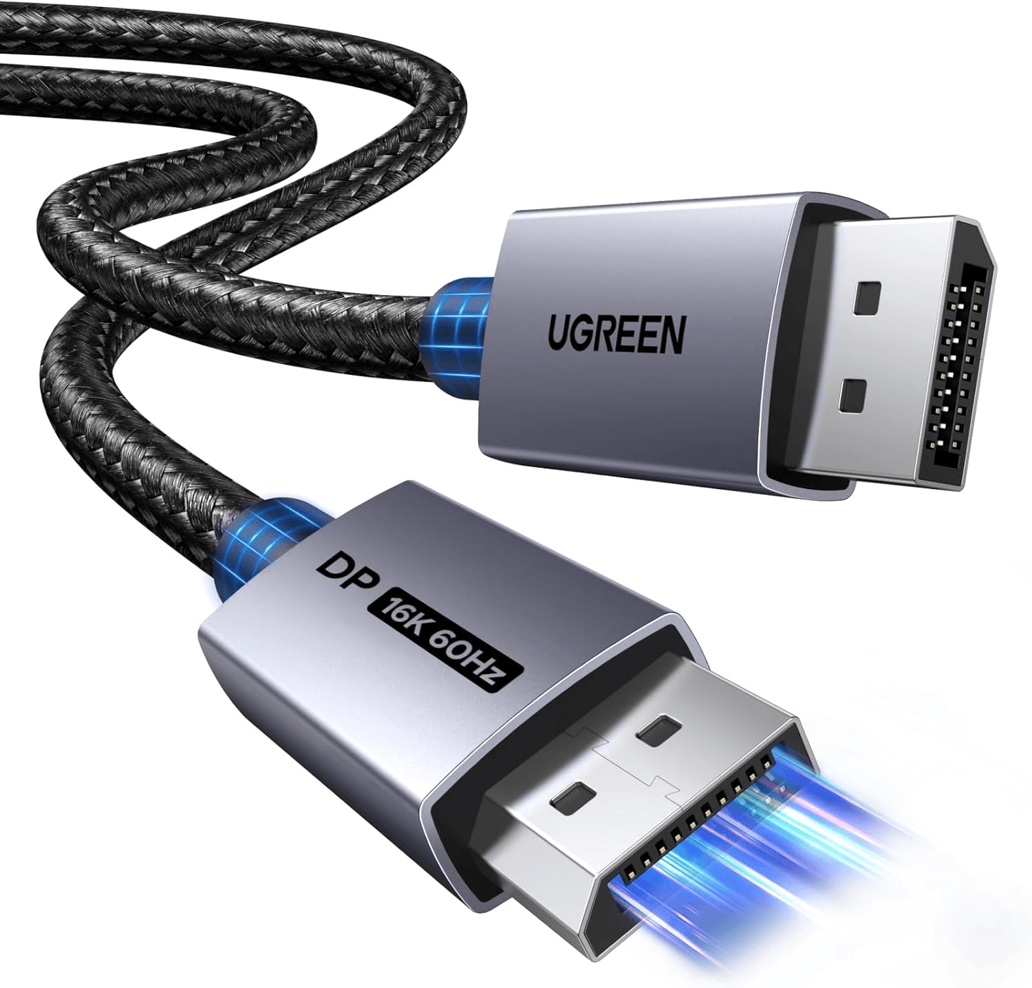 UGREEN 16K Displayport Cable 2M, DP 2.1 Cable Support 16K@60Hz, 8K@120Hz, 4K@240Hz 80Gbps HDR, Displayport 2.1 Nylon Braided Cable Compatible with Monitor, Laptop, Graphics, PC, TV etc – Buy Online