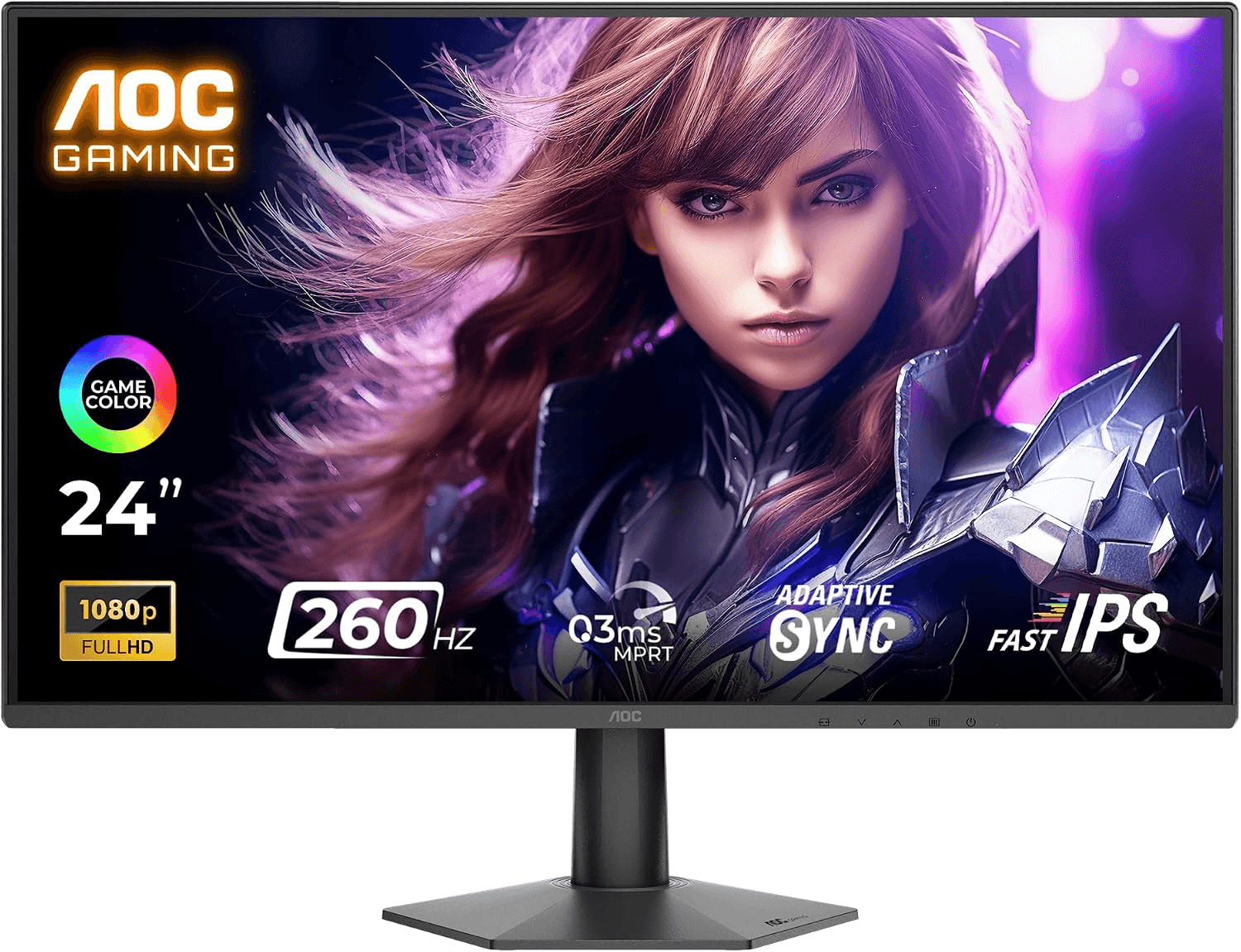 AOC 24G50Z/89 24" FHD Flat IPS Gaming Monitor, (1920X1080), 260Hz (OC), 0.3ms Response Time, Black | HD5WQK29ACACDNE – Buy Online