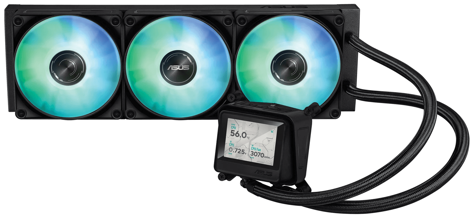 ASUS MAX GAMING LC 360 ARGB LCD AIO Liquid CPU Cooler, 3 x 120mm ARGB Fans, Customizable LCD Display, Intel LGA1700 & AMD AM5/AM4, Black | 90RC01G1-B0EAY0 – Buy Online