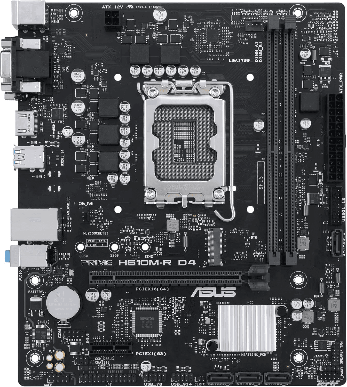 ASUS PRIME H610M-R D4-SI LGA1700 Micro-ATX Motherboard, PCIe 4.0, DDR4, 12th/13th Gen Intel Ready | 90MB1B40-M0ECY0 – Buy Online