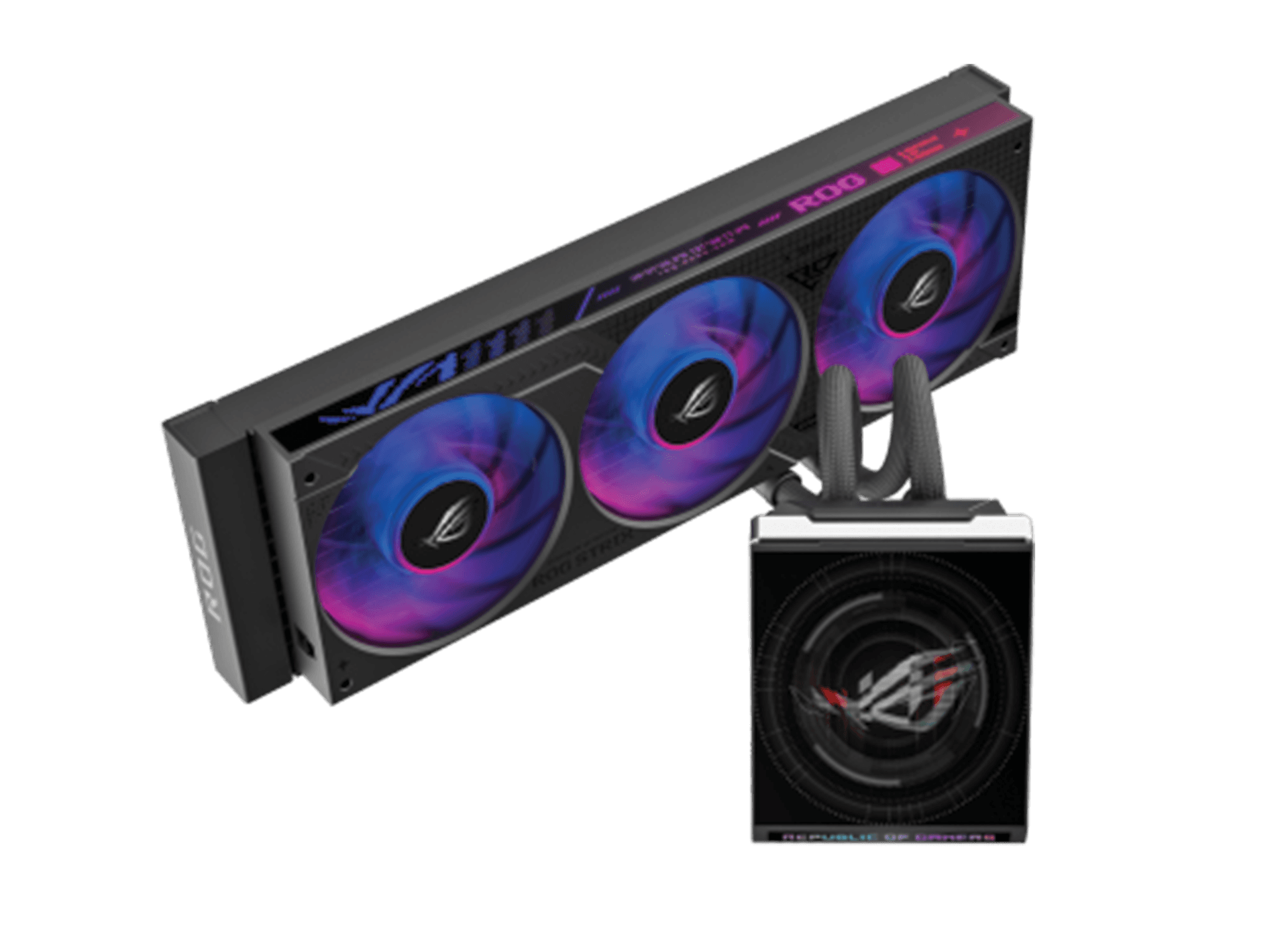 ASUS ROG Strix SLC IV 360 ARGB LCD CPU Liquid Cooler, 360mm AIO, Massive 5.08" IPS Display, LGA 1851 & AM5 Ready, Black | 90RC01S1-B0EAY0 – Buy Online