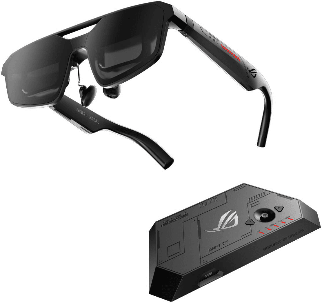 ASUS ROG XREAL R1-B Gaming AR Glasses, Sony Micro-OLED, FHD 240Hz, 0.01ms Response, 57° FOV, 171-Inch Virtual Screen, Native 3DoF | 90LJ00M5-B02670 – Buy Online