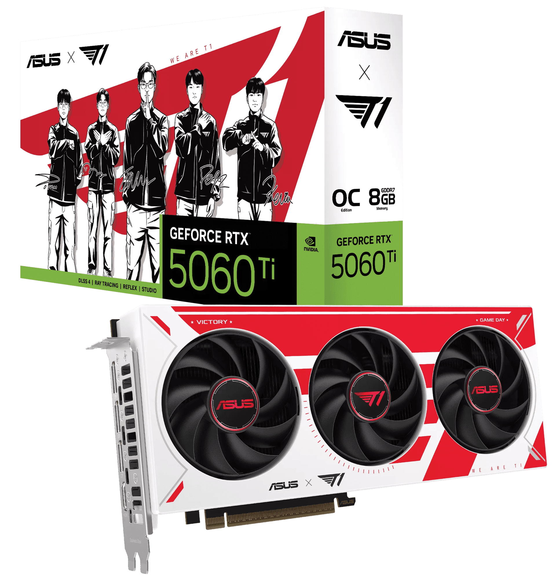 ASUS T1 GeForce RTX 5060 Ti OC Edition Graphics Card, 8GB GDDR7 128-Bit Memory, Triple Fan Cooling, PCIe 5.0, Gaming GPU | 90YV0NT4-M0NA00 – Buy Online