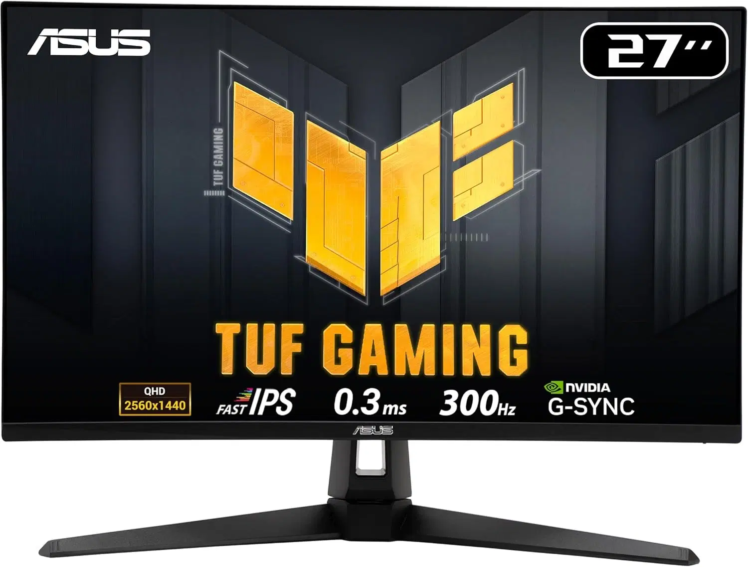 ASUS TUF Gaming VG27AQM5A Gaming Monitor, 27-inch 2K QHD (2560x1440), 300Hz, Fast IPS, 0.3ms (GtG), G-SYNC Compatible, AI Gaming Features | 90LM0BG0-B0 – Buy Online