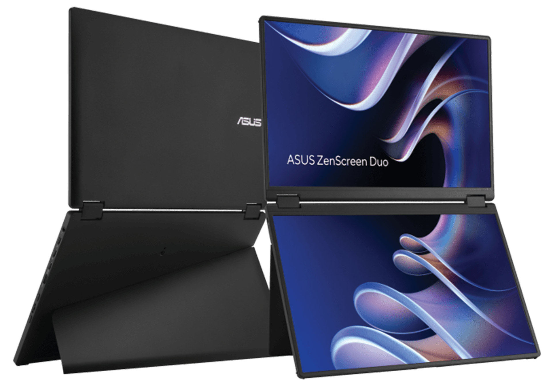 ASUS ZenScreen Duo MB14FCD Dual 14" Portable Monitor, 360° Foldable Hinge, WUXGA (1920x1200) IPS, 100% sRGB, 2x USB-C, Mini-HDMI, Kickstand | 90LM0CZ1-B01N71 – Buy Online