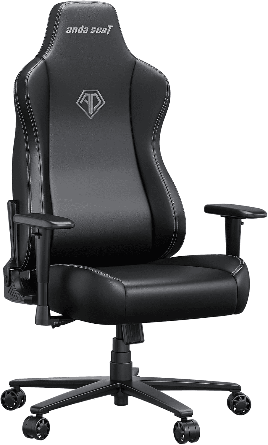 AndaSeat Novis Series XL Size Ergonomic Gaming & Office Chair, Premium PVC Napa Leather, 5cm Raised Built-In Lumbar Support, 60kg/m³ Cold-Cure Foam, 155° Recline, Fits 165–210cm & Up to 120kg, Elegant Black | AD23-XL-01-B-PVC – Buy Online