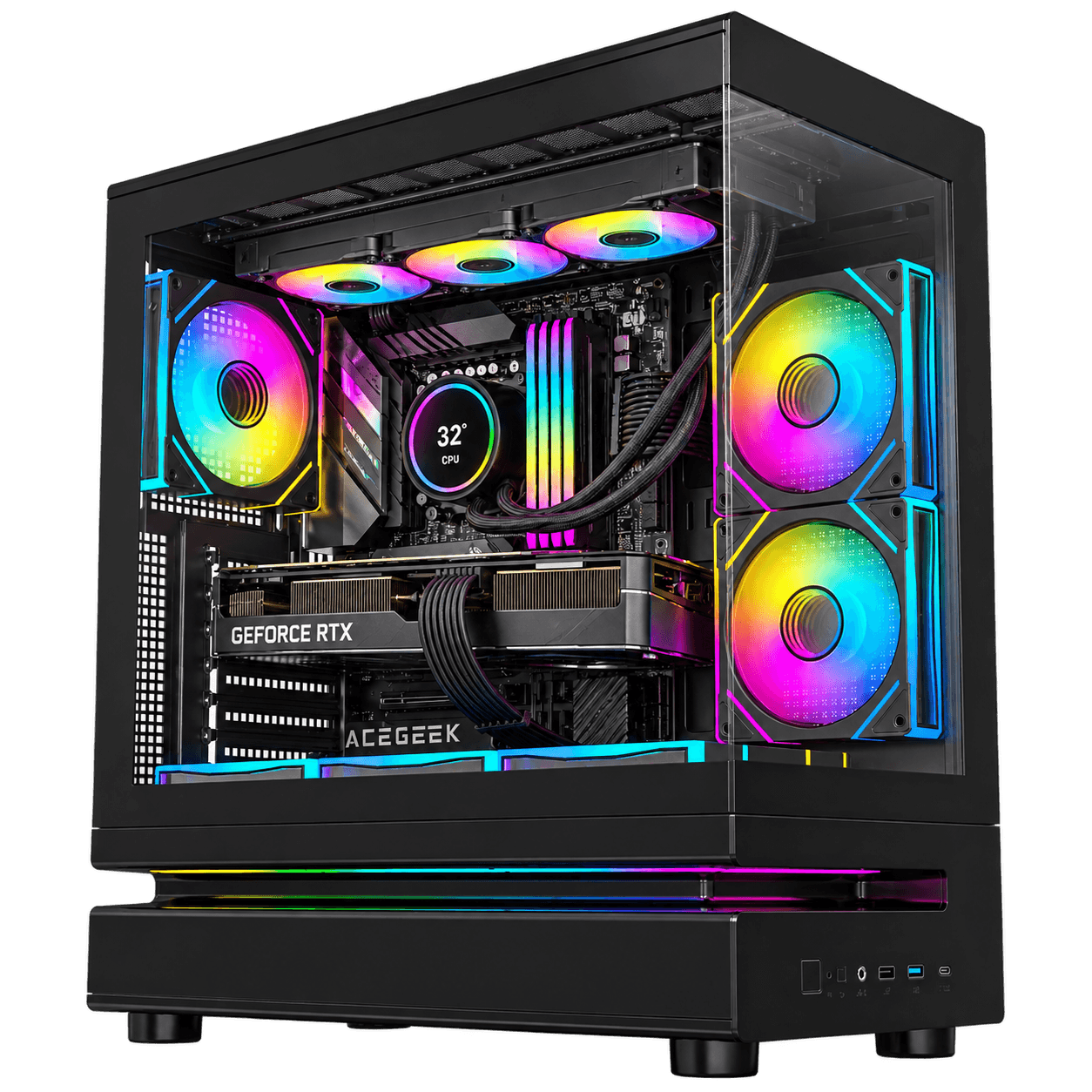 Gaming PC, AMD Ryzen 5 9600X, ASUS Dual RTX 5060 Ti 8GB GDDR7,32GB DDR5 RAM, 1TB NVMe SSD, 360mm AIO – Buy Online