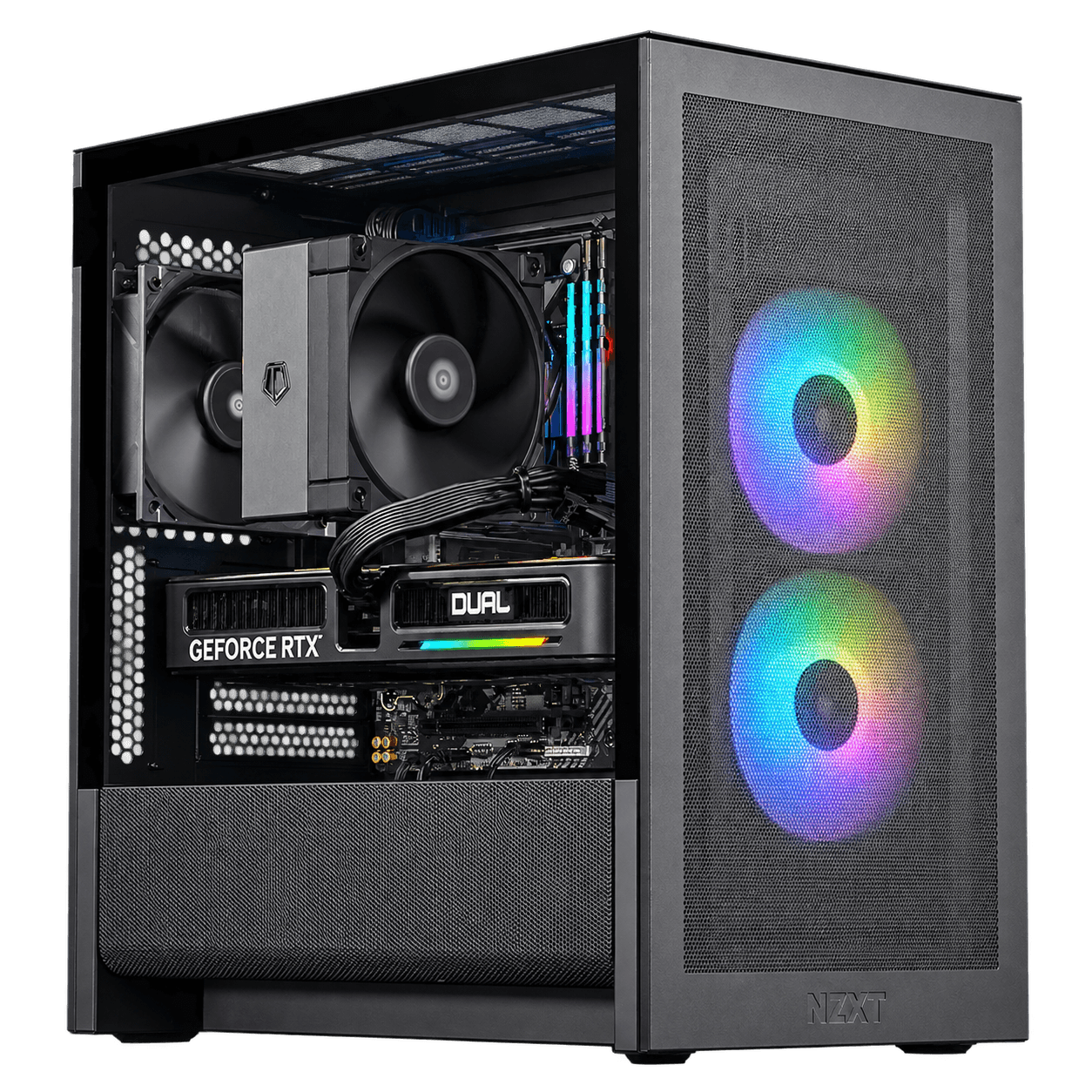 Gaming PC, AMD Ryzen 5 9600X, Radeon RX 9060 XT 16GB, 32GB DDR5, 1TB Gen4 SSD, NZXT H3 Flow – Buy Online