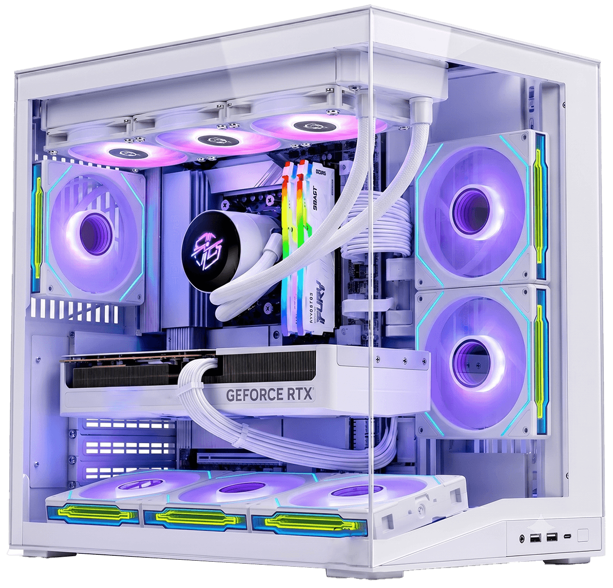 Elite White Beast Gaming PC, AMD Ryzen 9 9950X3D + RTX 5080 16GB OC, 64GB DDR5 ARGB, 2TB NVMe, 360mm LCD AIO Cooler, WiFi 7, O11 Dynamic Mini V2 Flow Case – Buy Online