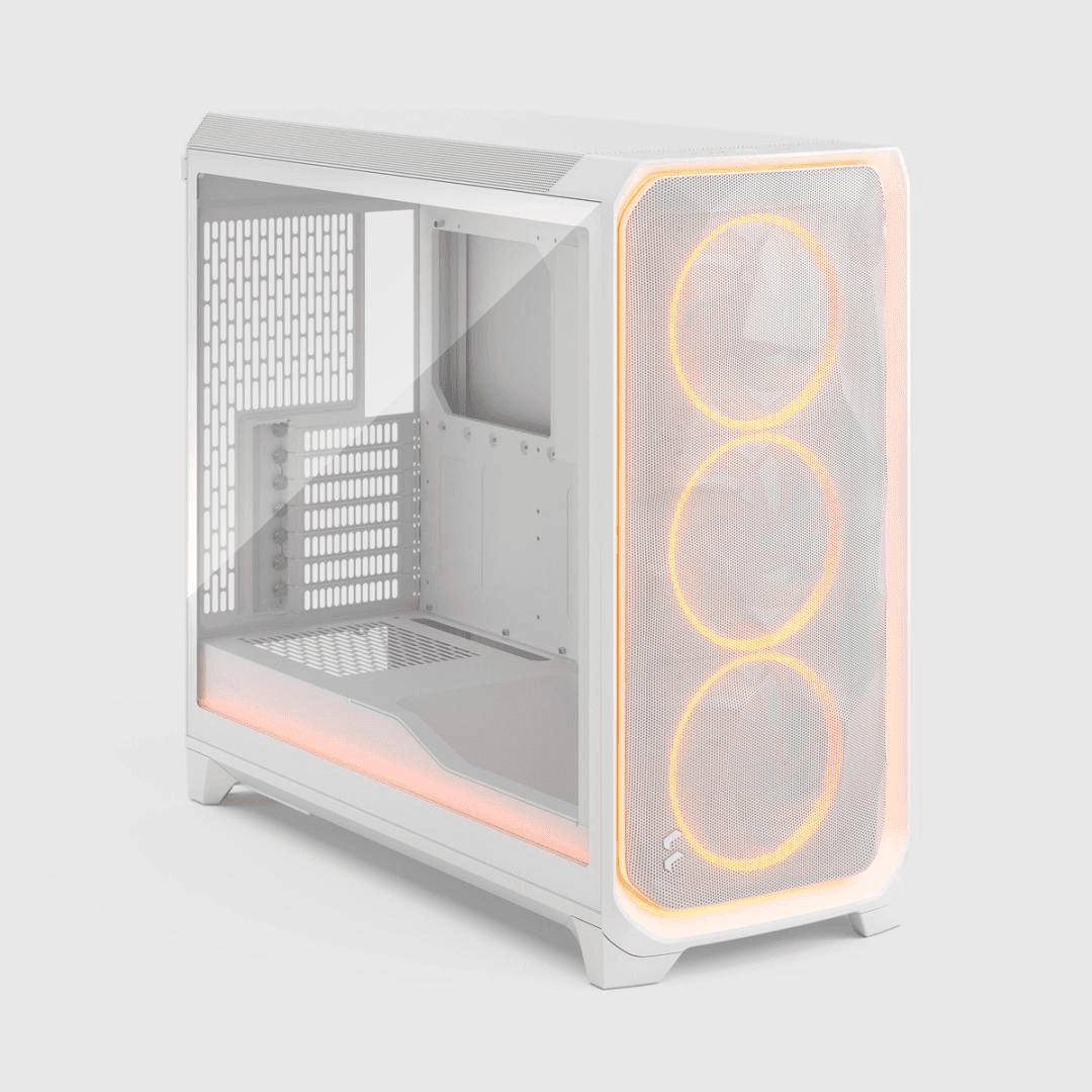 Fractal Design Meshify 3 XL Ambience Pro RGB Full-Tower ATX Case, White, Clear Tint Tempered Glass, 3x 140mm Momentum Fans, Adjust Pro Hub, White | FD-C-MES3X-05 – Buy Online