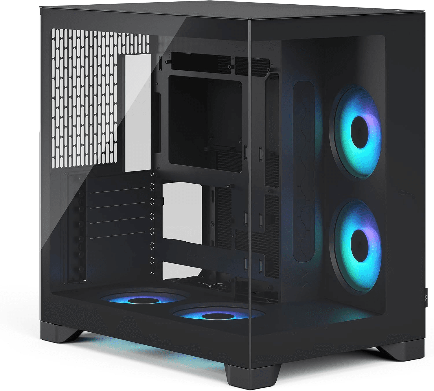 Fractal Design Pop 2 Vision RGB Black TG Light Tint, Dual-Chamber E-ATX Mid-Tower Case, 4x Aspect 12X Reverse RGB Fans, Panoramic Glass | FD-C-POV2A-02 – Buy Online