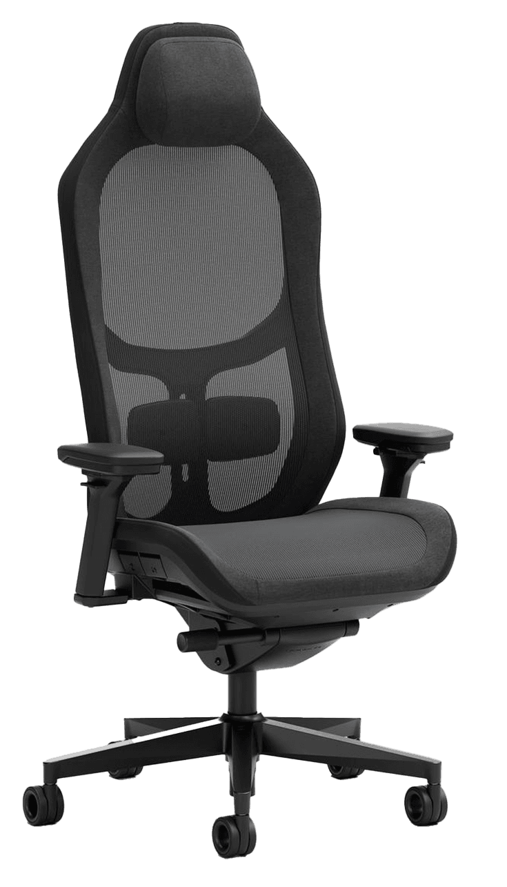 Fractal Design Refine 2 Dark Mesh Ergonomic Gaming Chair, Synchro-Tilt, 4D Armrests, Dual-Pad Lumbar Support, Memory Foam Headrest | FD-CH-RE2M-01 – Buy Online