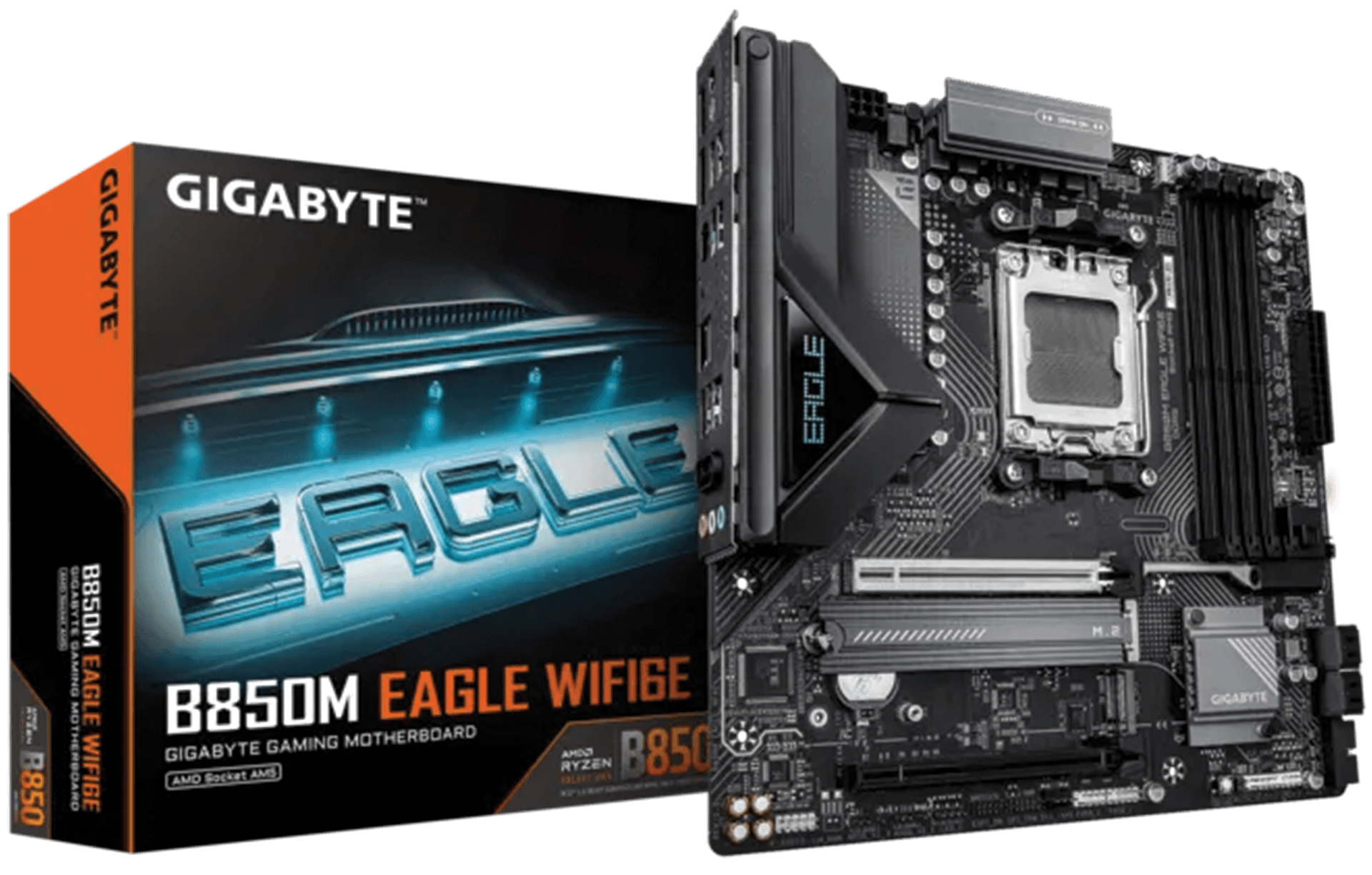 GIGABYTE B850M EAGLE WIFI6E AMD AM5 Motherboard, DDR5, PCIe 5.0, Wi-Fi 6E, 2.5GbE LAN | B850M EAGLE WF6E – Buy Online