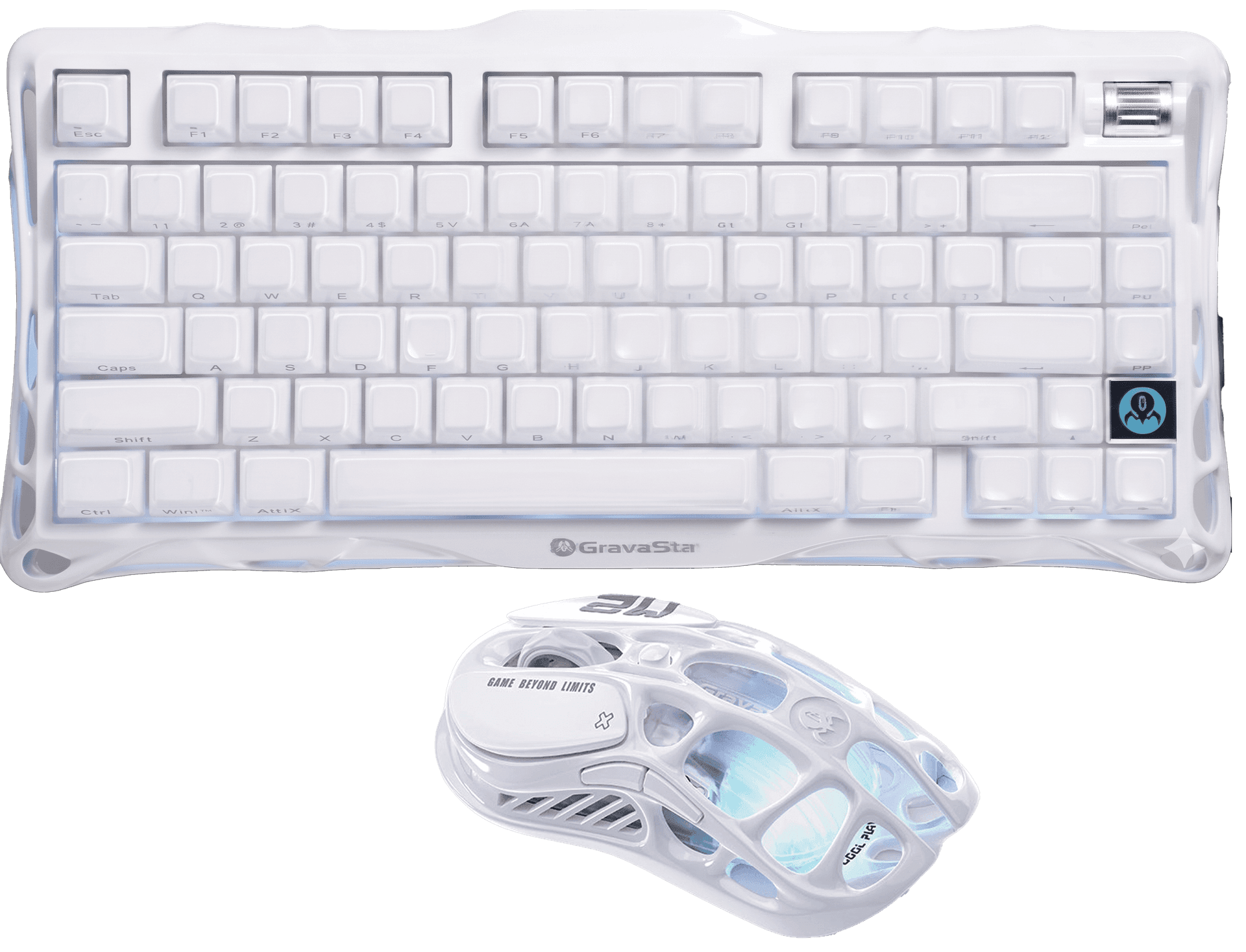 GravaStar K1 75% Wireless Mechanical Keyboard SE Opaline White, Mercury M2 Wireless Gaming Mouse Combo Bundle, White Edition – Buy Online