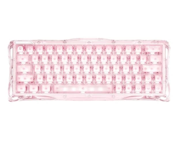 GravaStar Mercury V60 Hall Effect Magnetic Gaming Keyboard, 8kHz Polling Rate, UFO Magnetic Switches, 60% Compact Layout, Transparent Design, , Crystal Rose | GS V60_XTAL_PNK – Buy Online