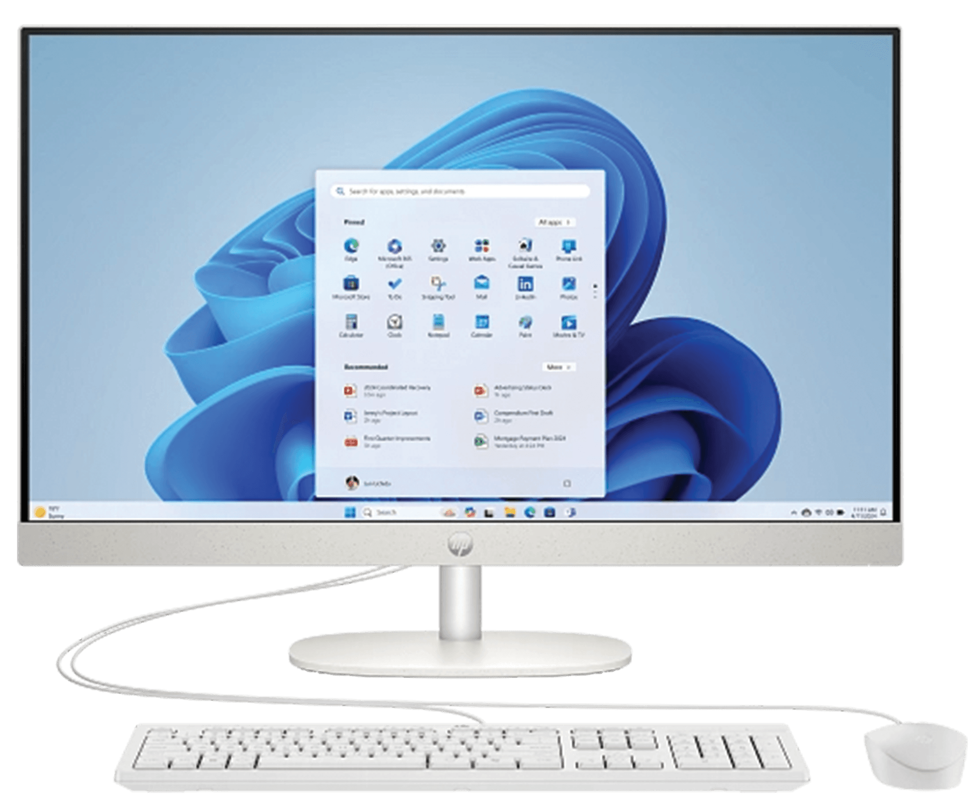 HP All-in-One 27-cr2037nh 27" FHD Touchscreen Desktop PC, Core Ultra 7 255U, 8GB DDR5, 512GB SSD, Wired Mouse & Keyboard, FreeDOS, White | D30C0EA#BH5 – Buy Online