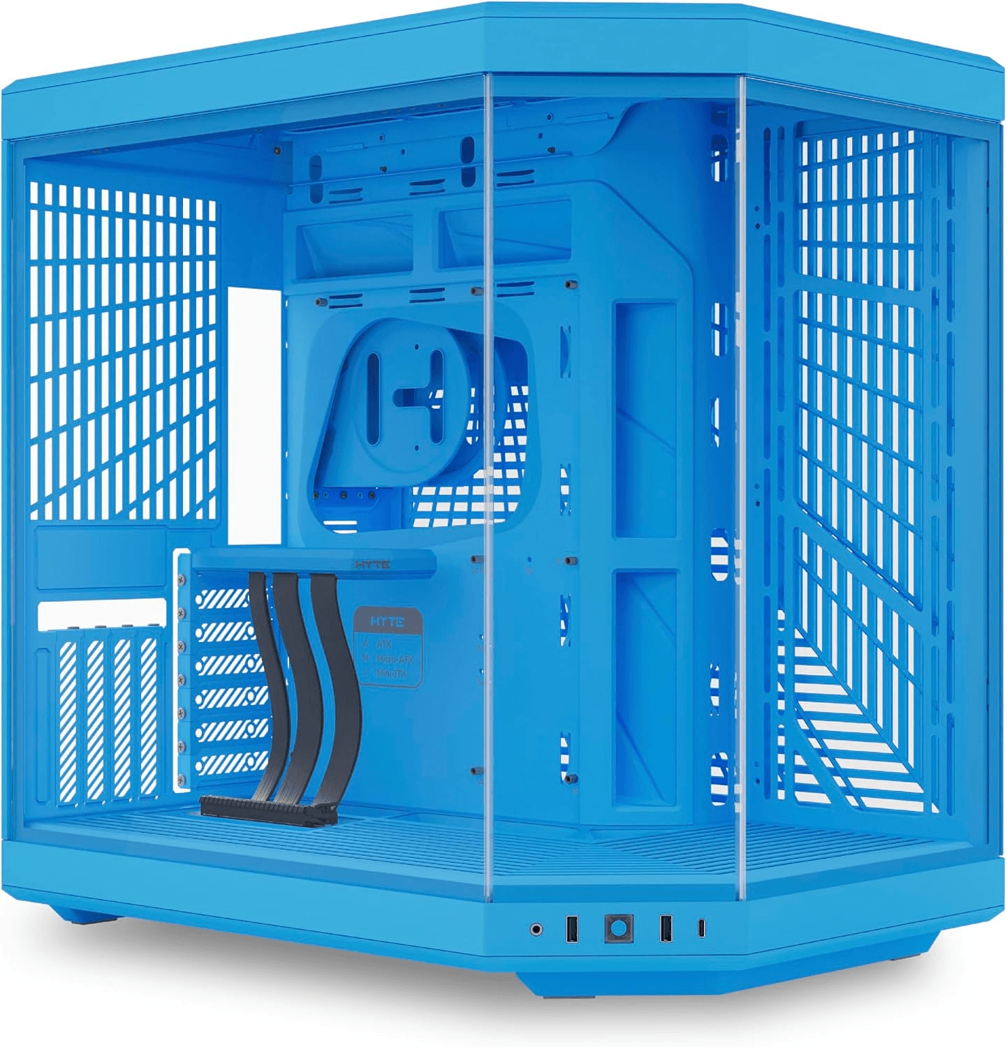 HYTE Y70 ATX Mid-Tower Dual Chamber PC Case, Blueberry Milk, 3-Piece Panoramic Glass, 4-Slot Vertical GPU Mount, PCIe 4.0 Riser Included | CS-HYTE-Y70-BM – Buy Online