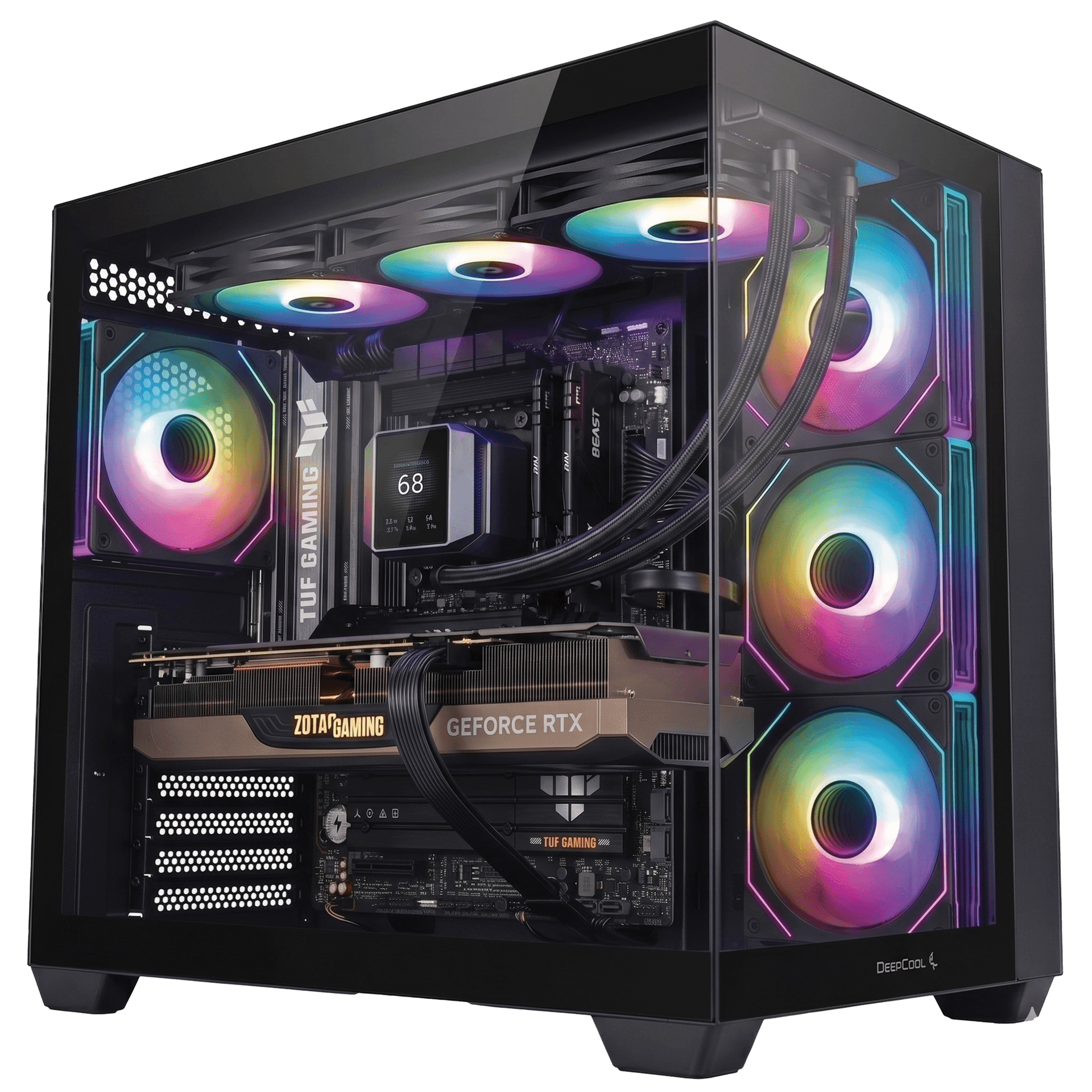 Intel Core Ultra 7 270K RTX 5080 Gaming PC, 64GB DDR5, 2TB Gen4 SSD, 360MM LCD Liquid Cooling, DeepCool CG530 ARGB – Buy Online
