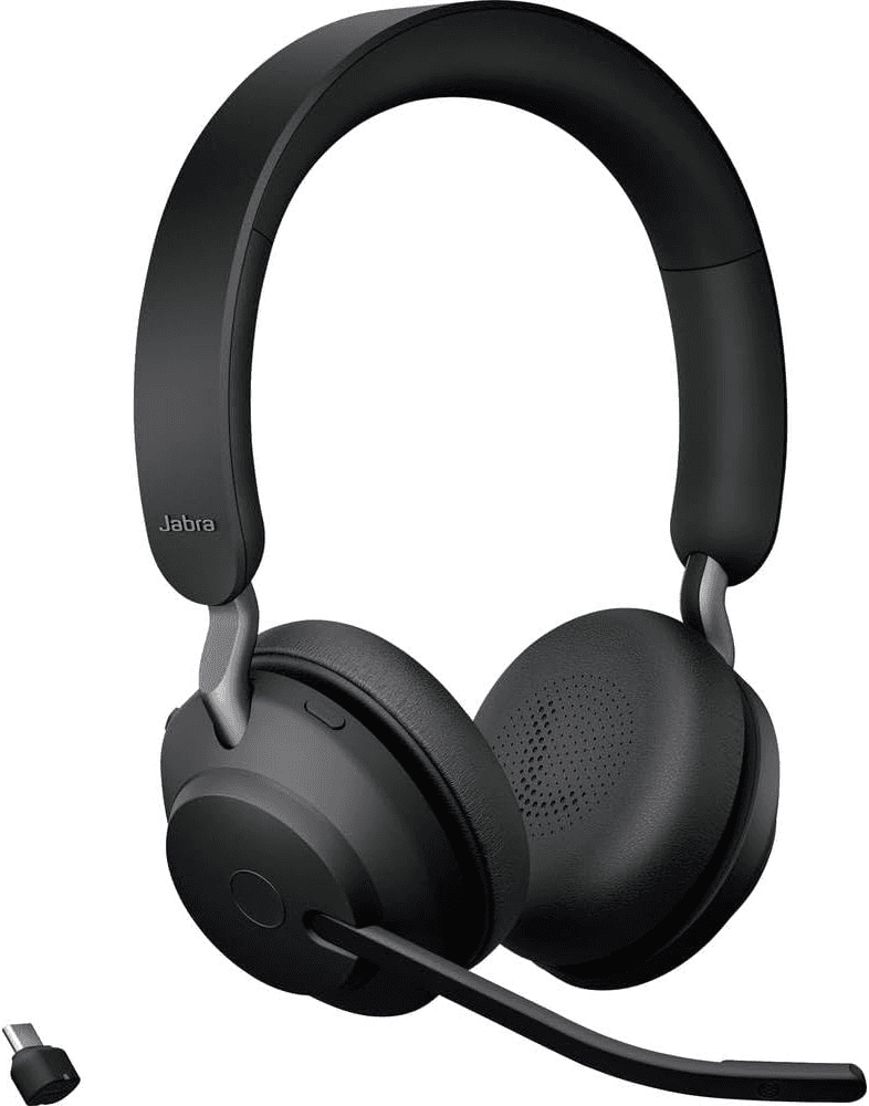 Jabra Evolve2 65 UC Stereo Wireless Bluetooth Headset, Link 380c USB-C, 37-Hour Battery, Black | 26599-989-899 – Buy Online