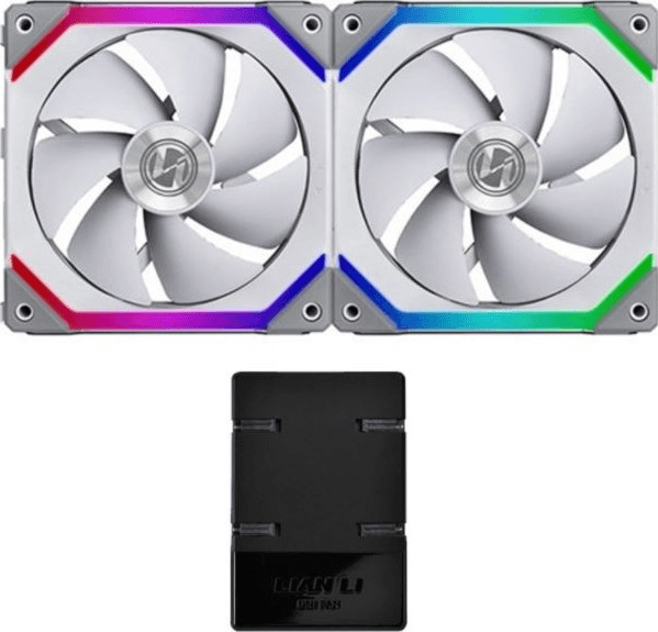 LIAN LI UNI FAN SL140 RGB 140mm Case Fan, 2-Pack Starter Kit with L-Connect Controller, Daisy-Chain Modular Design, White | UF-SL140-2W – Buy Online