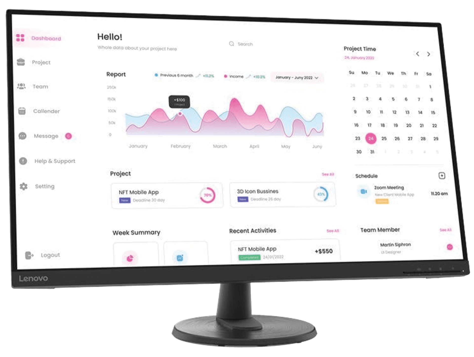 Lenovo D32-40 31.5" Full HD Monitor, (1920x1080), 3-Side NearEdgeless VA Panel, 75Hz, 4ms, 99% sRGB, HDMI, DisplayPort, Tilt Stand, Raven Black | 66FCGAC2AE – Buy Online