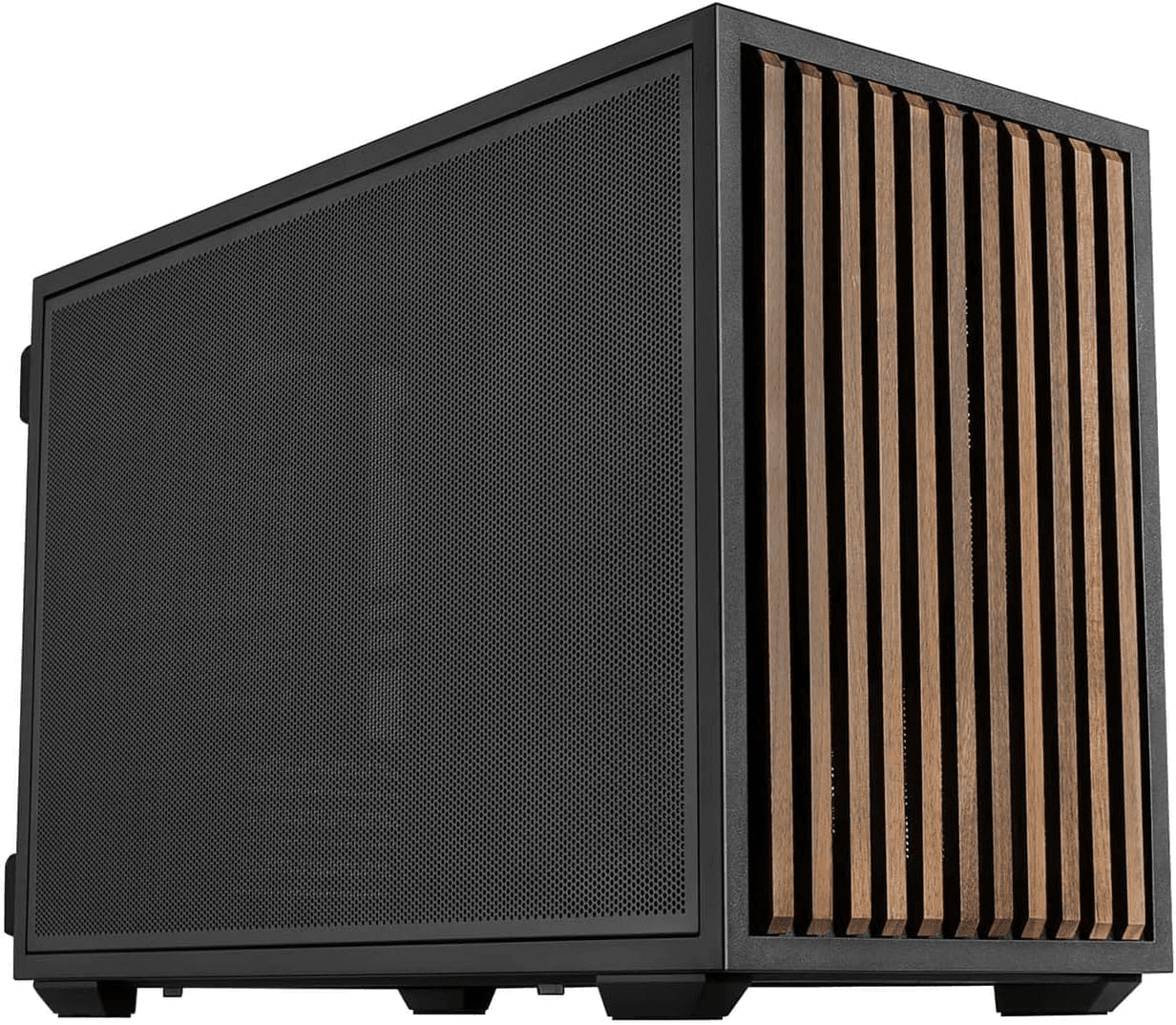 Lian Li DAN B4-MATX Wood Black Compact Gaming Case, 21.3L, Micro-ATX & Mini-ITX, 358mm 4-Slot GPU, 140mm ATX PSU, Walnut Wood Panel | G99.B4X-WD.00 – Buy Online