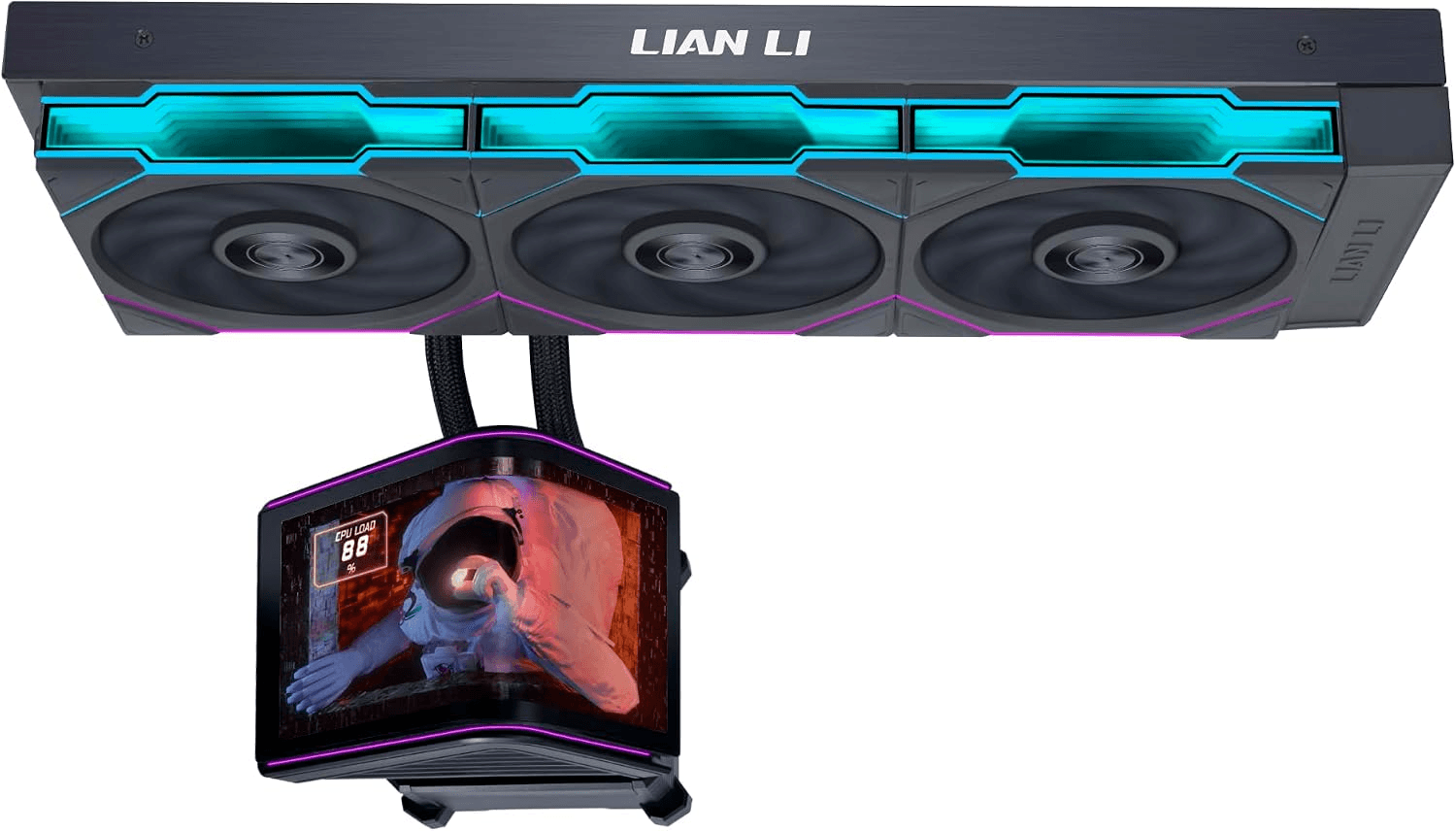Lian Li HydroShift II 360TL OLED 360mm AIO Liquid Cooler, 6.67" 2K Curved Screen, 3x TL Fans, Black | G89.GHS2OLDC36TB.00 – Buy Online