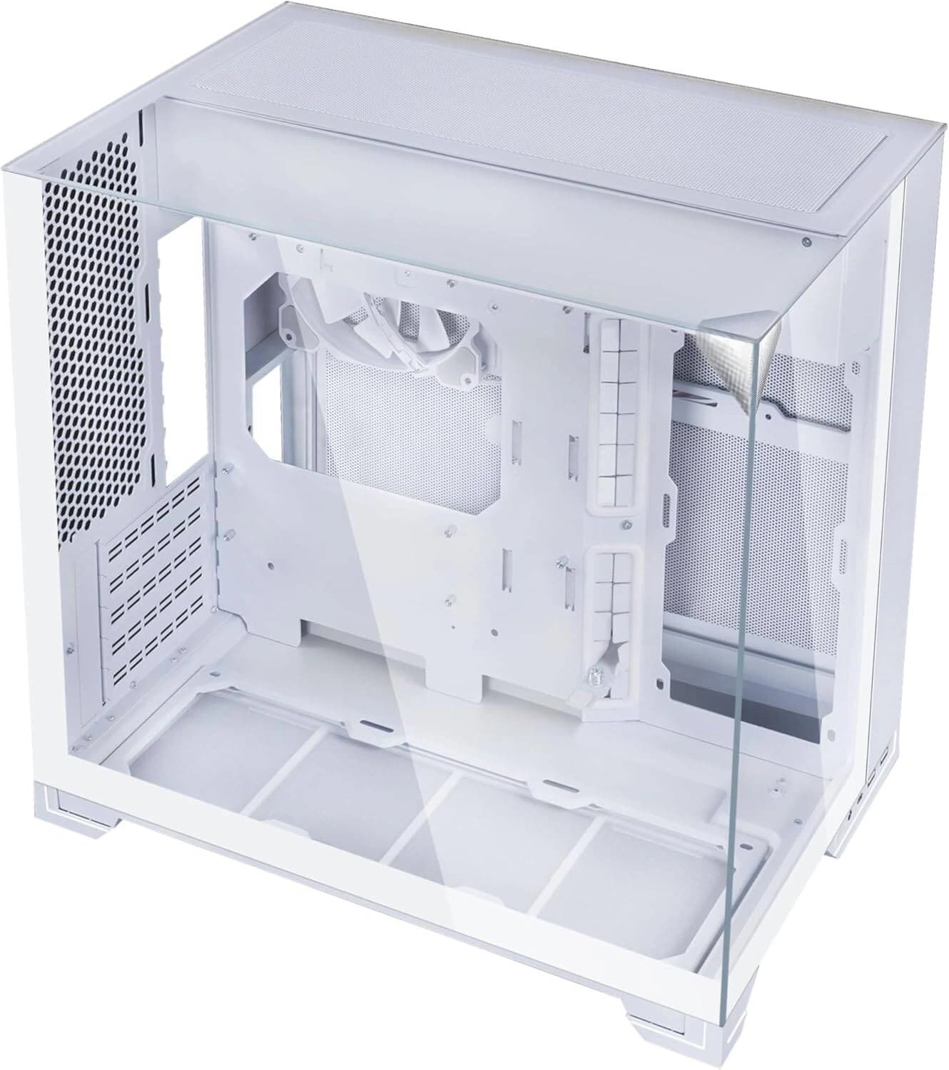 Lian Li O11 Vision-M White Micro-ATX Dual Chamber Gaming Case, 3-Sided Tempered Glass, Up to 410mm GPU, No Fans, Type-C, White | G99.O11VMW.00 – Buy Online