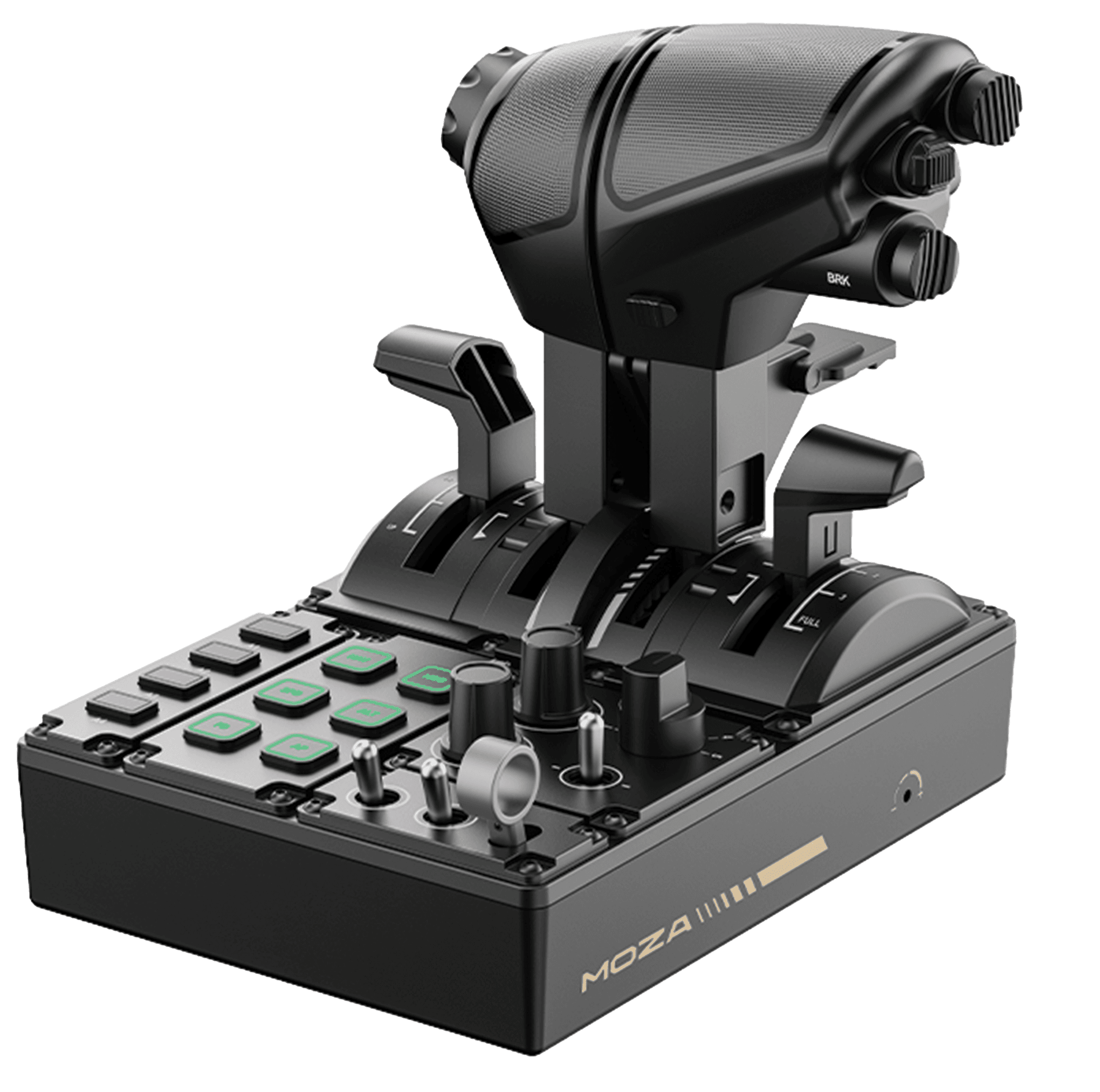 MOZA MTQ Throttle Quadrant AS014 Quad-Axis Flight Simulator Throttle, Modular Grip System, RGB Telemetry Lighting, Precision Hall Sensors | AS014 – Buy Online