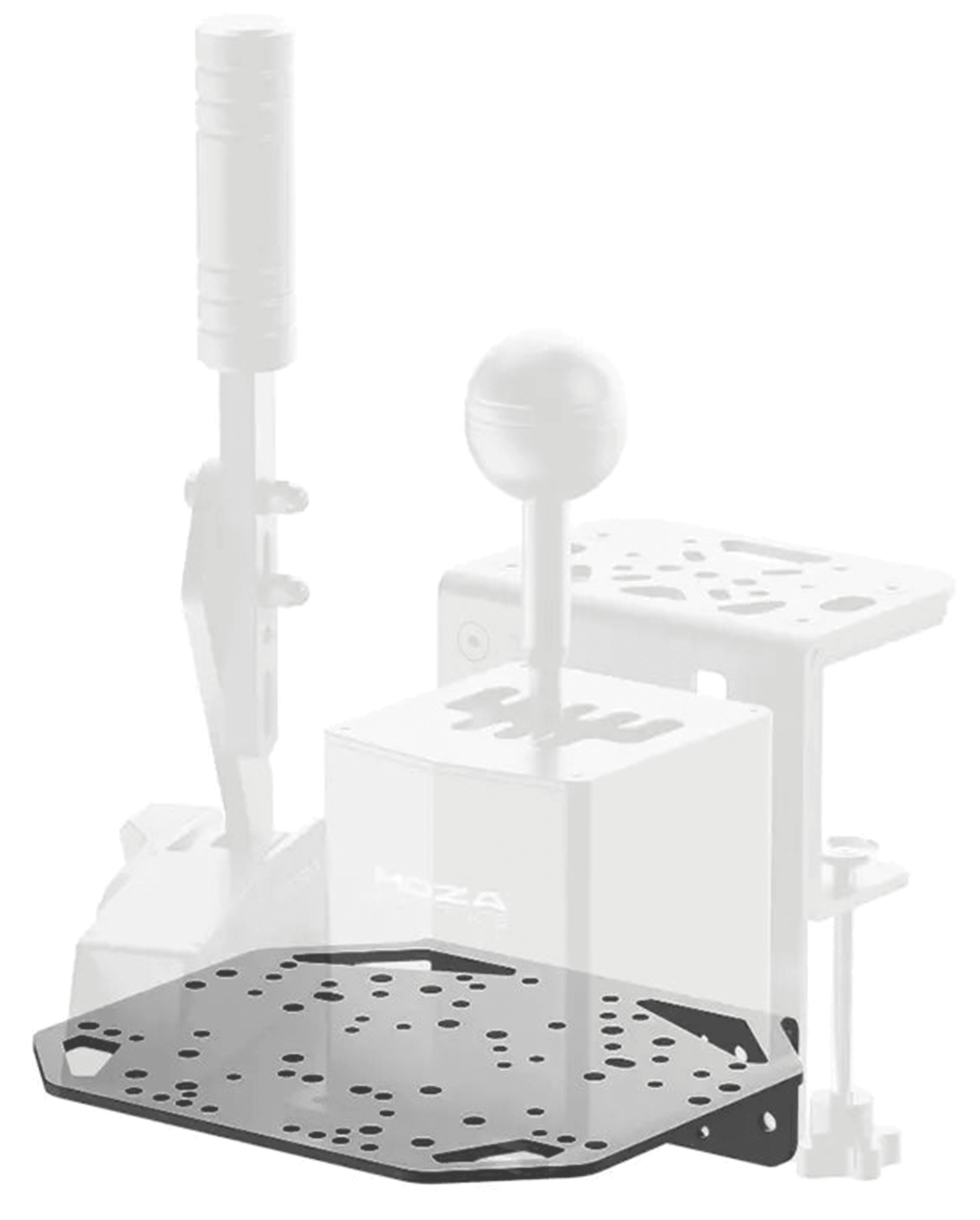 MOZA RS089 Universal Mounting Plate, High-Strength Steel Dual Bracket for Shifter & Handbrake, Supports Flight Sim & Third-Party Gear | RS089 – Buy Online