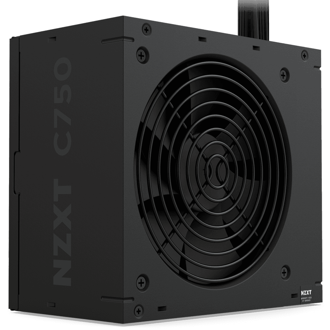 NZXT C750 Bronze 750W 80 PLUS Bronze Non-Modular ATX 3.1 Gaming Power Supply, PCIe Gen 5.1 12V-2x6 Connector, 120mm FDB Fan, 105°C Capacitors, Flat Black Cables | PA-7B3BB-UK – Buy Online