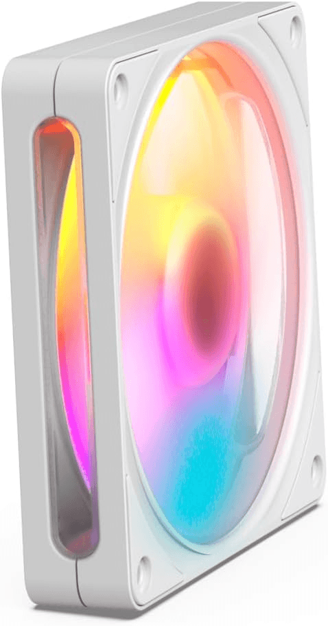NZXT F120 RGB 120mm PWM PC Gaming Case Fan, Fluid Dynamic Bearing, Custom Lighting, White | RF-R212S-WF – Buy Online