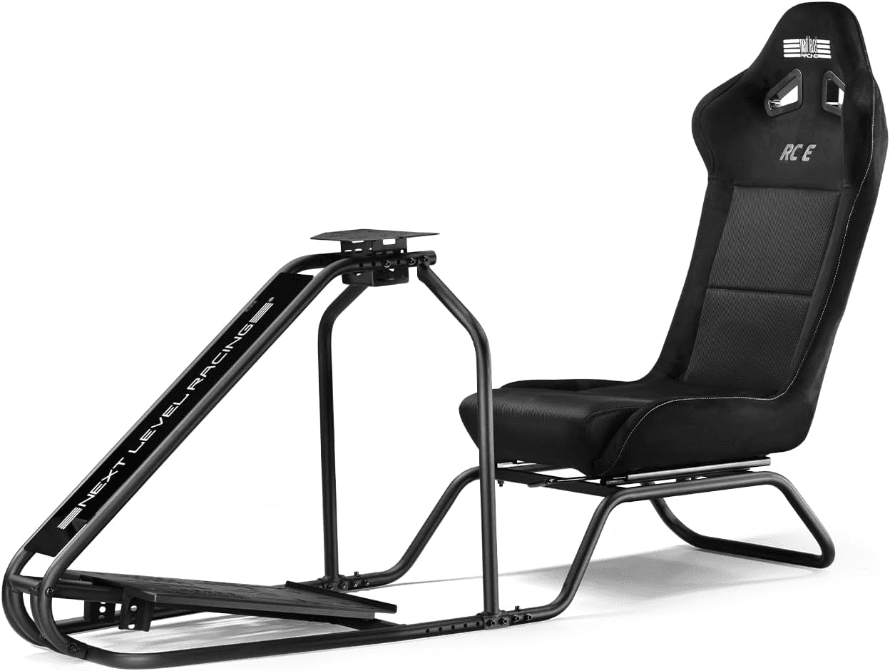 Next Level Racing RC Essential (RCE) GT Racing Simulator Cockpit, Official FIA Licensed Product, Supports 13Nm Direct Drive Wheelbases, SIMAERO™ Breathable Mesh & Synthetic Suede Bucket Seat with Slider, Multi-Axis Adjustable Wheel & Pedal Deck, Matte Black | NLR-R016 – Buy Online