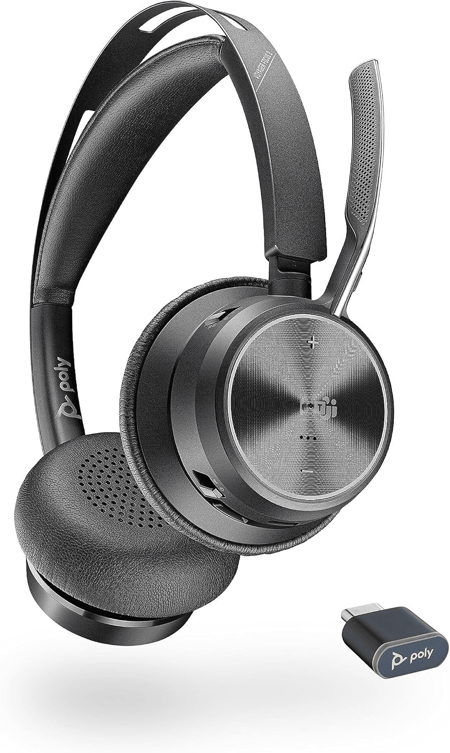 Poly Voyager Focus 2 Stereo Wireless Bluetooth Headset, MS Teams Certified, Hybrid ANC, BT700C USB-C Adapter | 77Y88AA – Buy Online