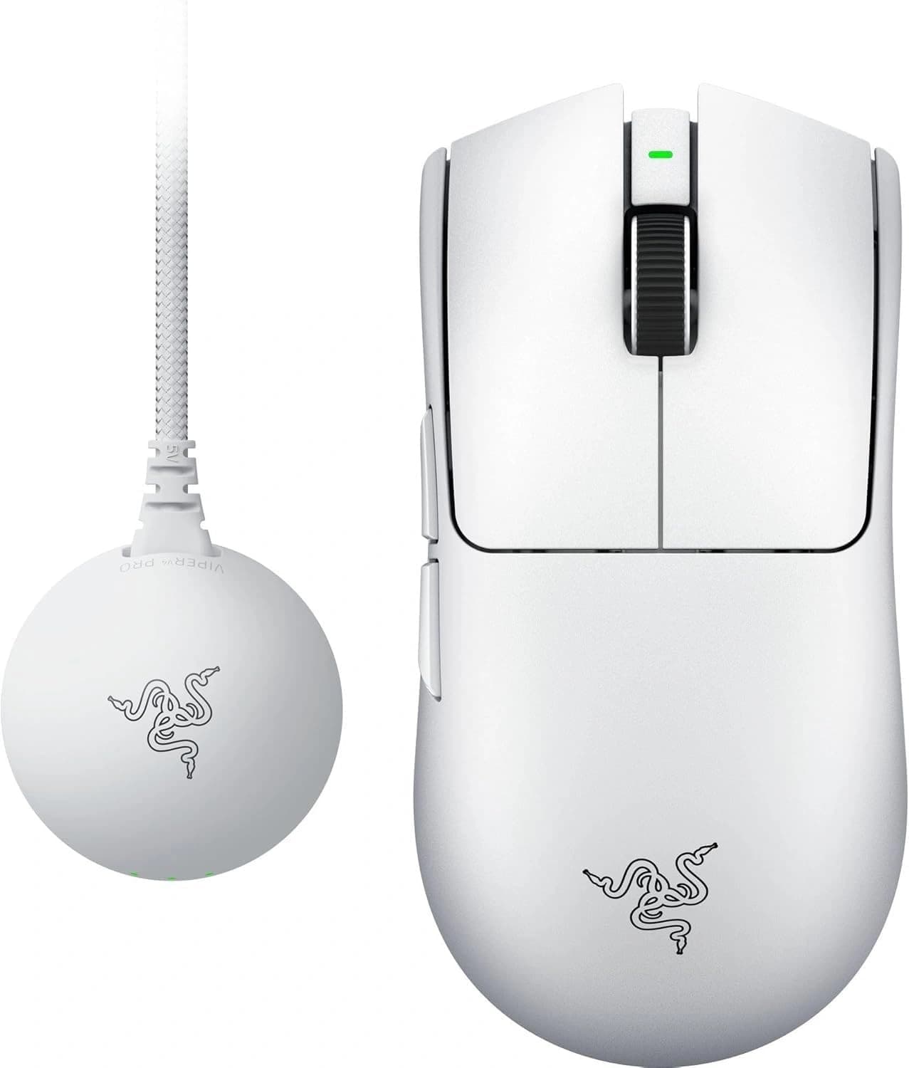 Razer Viper V4 Pro, Ultra-Lightweight Wireless Symmetrical Esports Gaming Mouse, 8000Hz HyperPolling Ready, Focus Pro Optical Sensor, White | RZ01-05630200-R3G1 – Buy Online