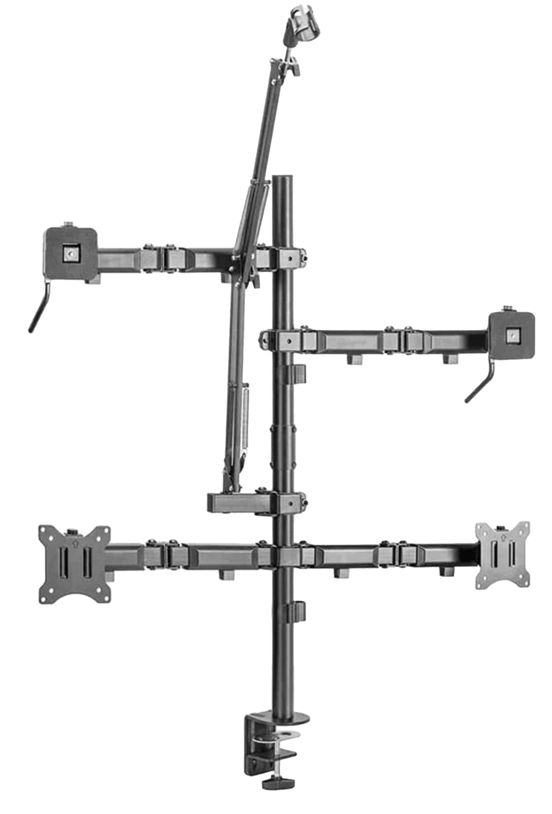 Skill Tech Dual-Monitor All-In-One Studio Setup Steel Desktop Mount, 17-32 Inch Screen Support, 100x100mm VESA, 9kg Weight Capacity, 860mm Profile, +70°/-70° Tilt, Premium Dual Screen Desk Stand | SH MDS10 – Buy Online