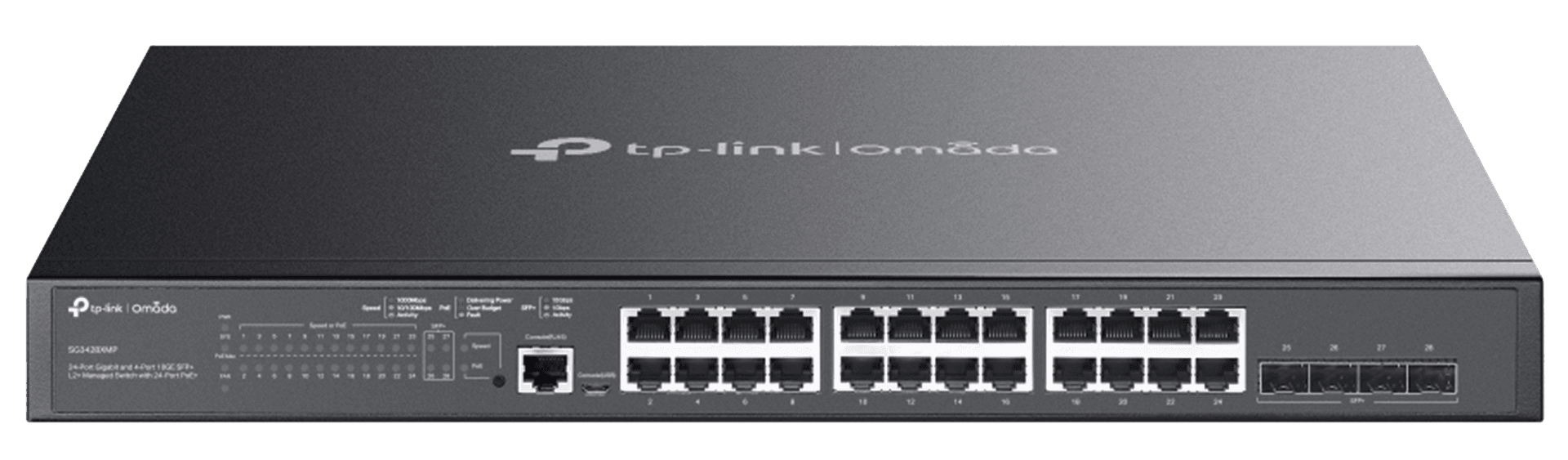 TP-Link Omada SG3428XMP 24-Port Gigabit & 4-Port 10GE SFP+ L2+ Managed Switch, 24x PoE+ Ports (384W), 128 Gbps | SG3428XMP – Buy Online