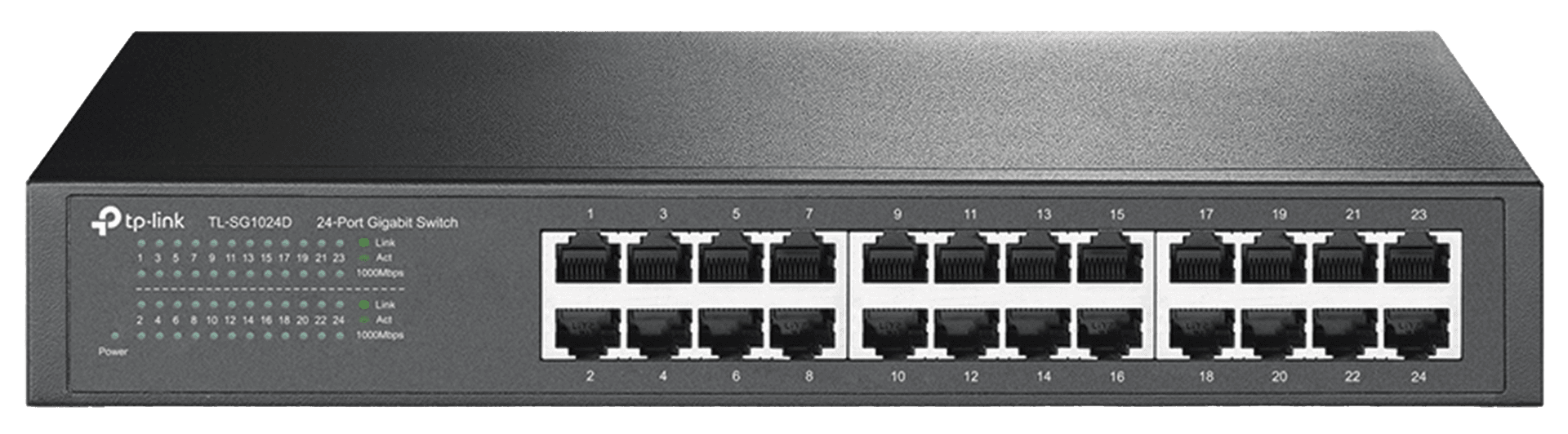 TP-Link TL-SG1024D 24-Port Gigabit Desktop & Rackmount Network Switch, Unmanaged, Plug-and-Play, 48Gbps Switching | TL-SG1024D – Buy Online