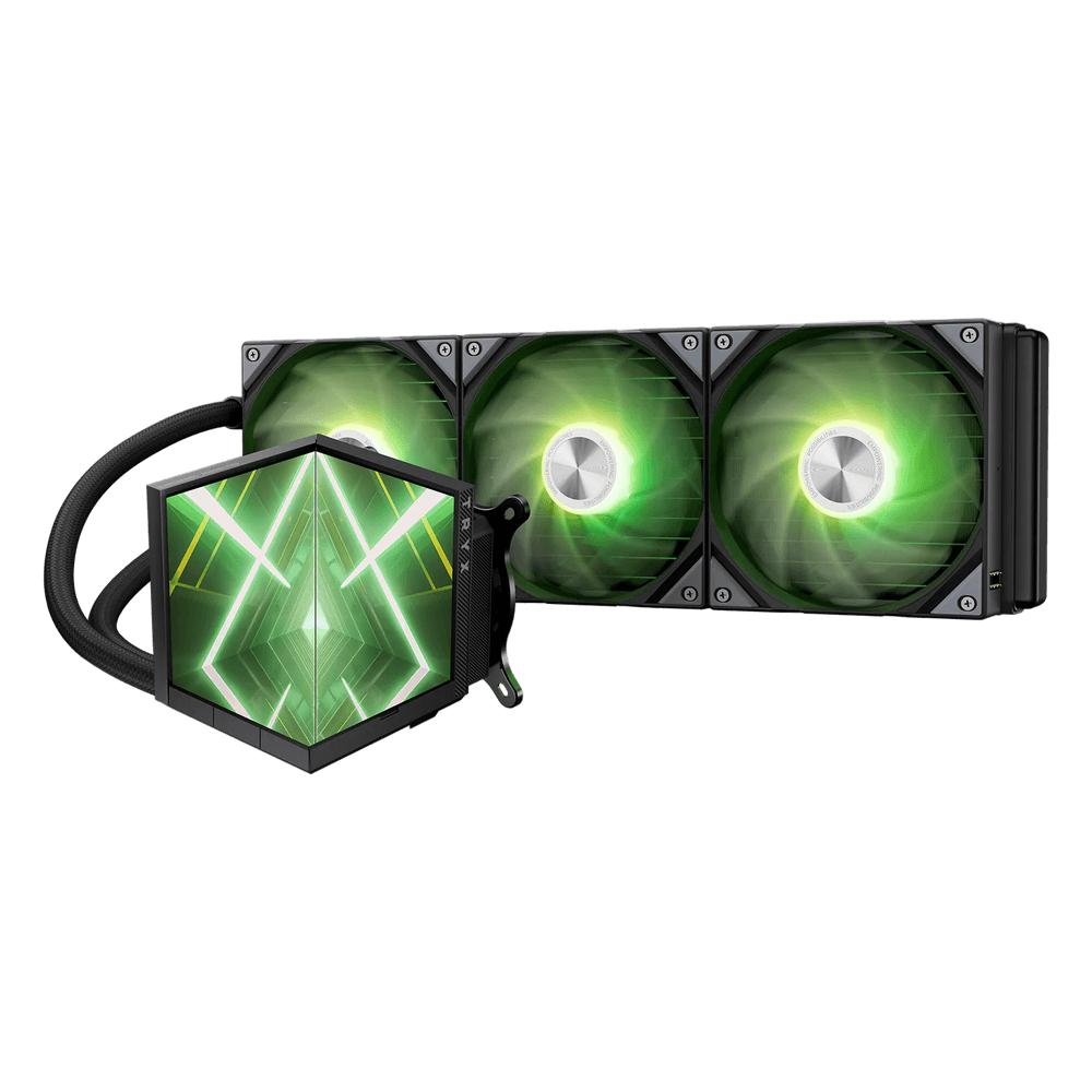 TRYX STAGE ARGB 360mm Liquid CPU Cooler with 4.0" Dual Screen, 3-Fan AIO, Black | L-S360A-DM3M-G0K – Buy Online