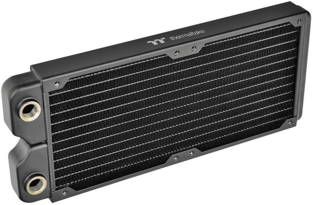 Thermaltake Pacific C240 High-Density Copper Radiator, 240mm, Slim 27.5mm Profile, Dual 120mm Fan Support, G1/4" Threads | CL-W227-CU00BL-A – Buy Online