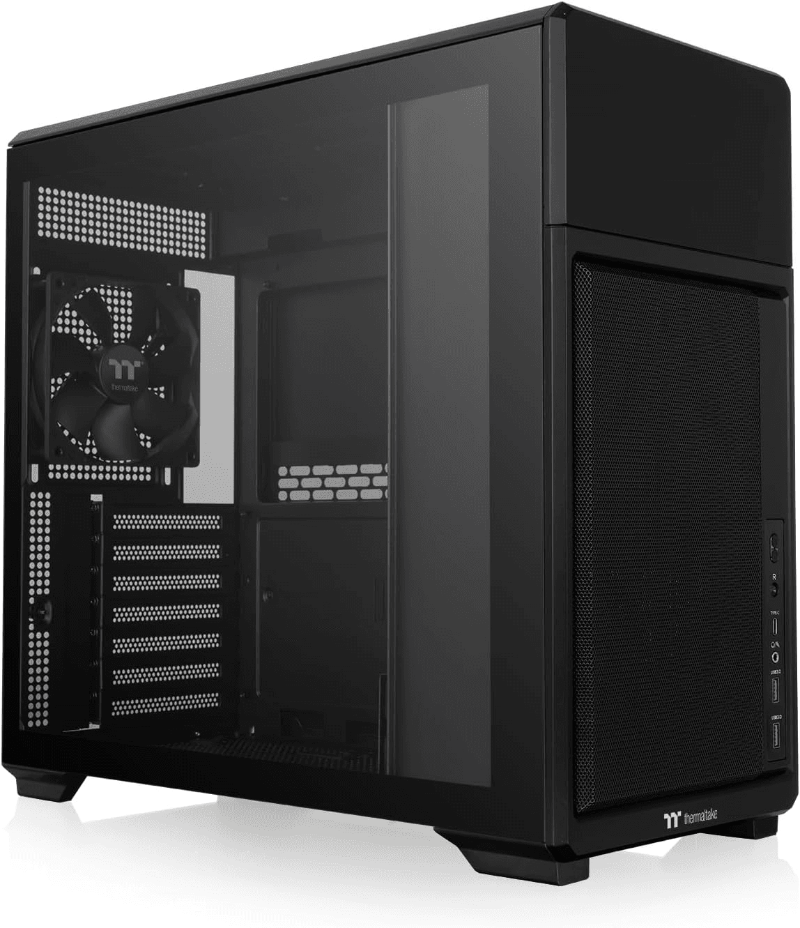 Thermaltake TR300 TG Mid Tower ATX Gaming Case, 1x Tempered Glass, SPCC Steel, Black | CA-11M-00M1WN-00 – Buy Online