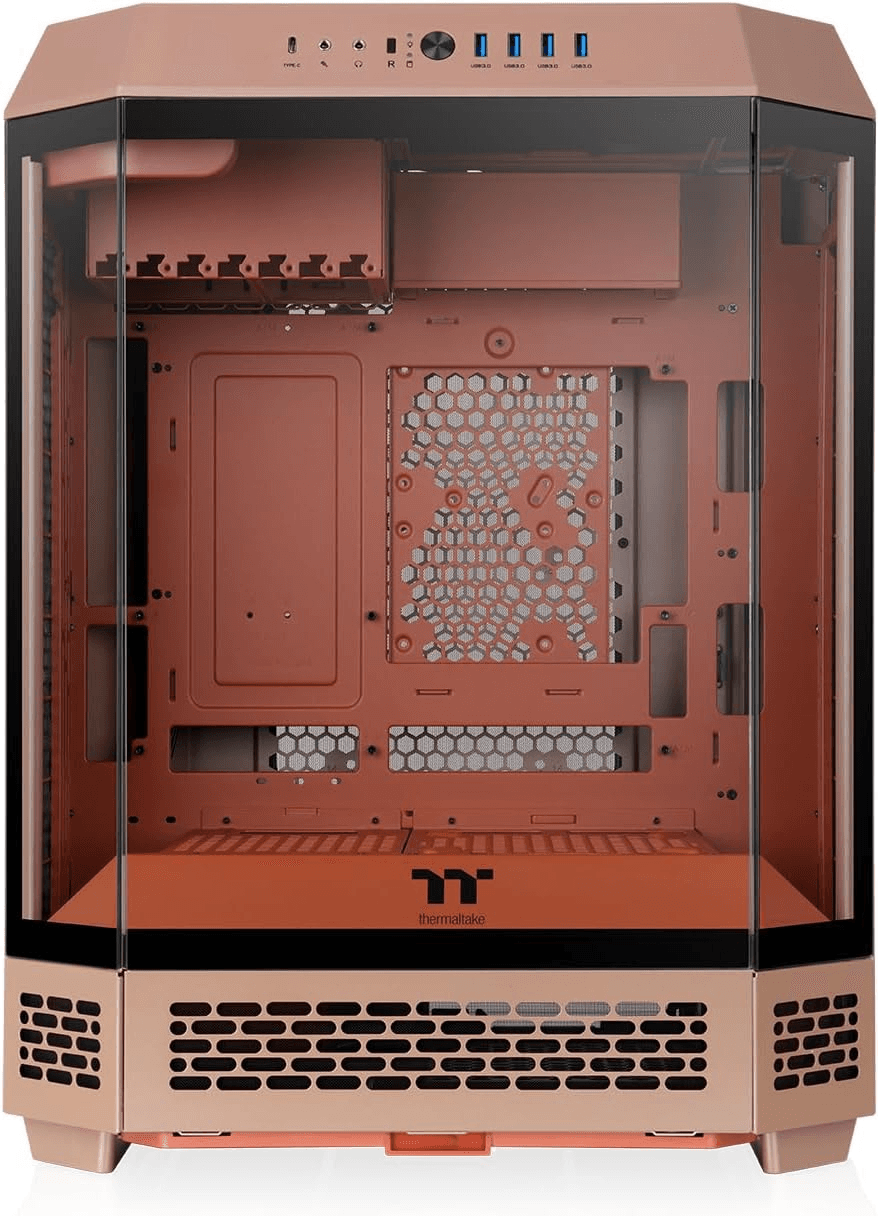 Thermaltake The Tower 600 Mid Tower ATX Case, Tempered Glass x3, Hidden-Connector Ready, Gravel Sand | CA-1Z1-00MGWN-00 – Buy Online