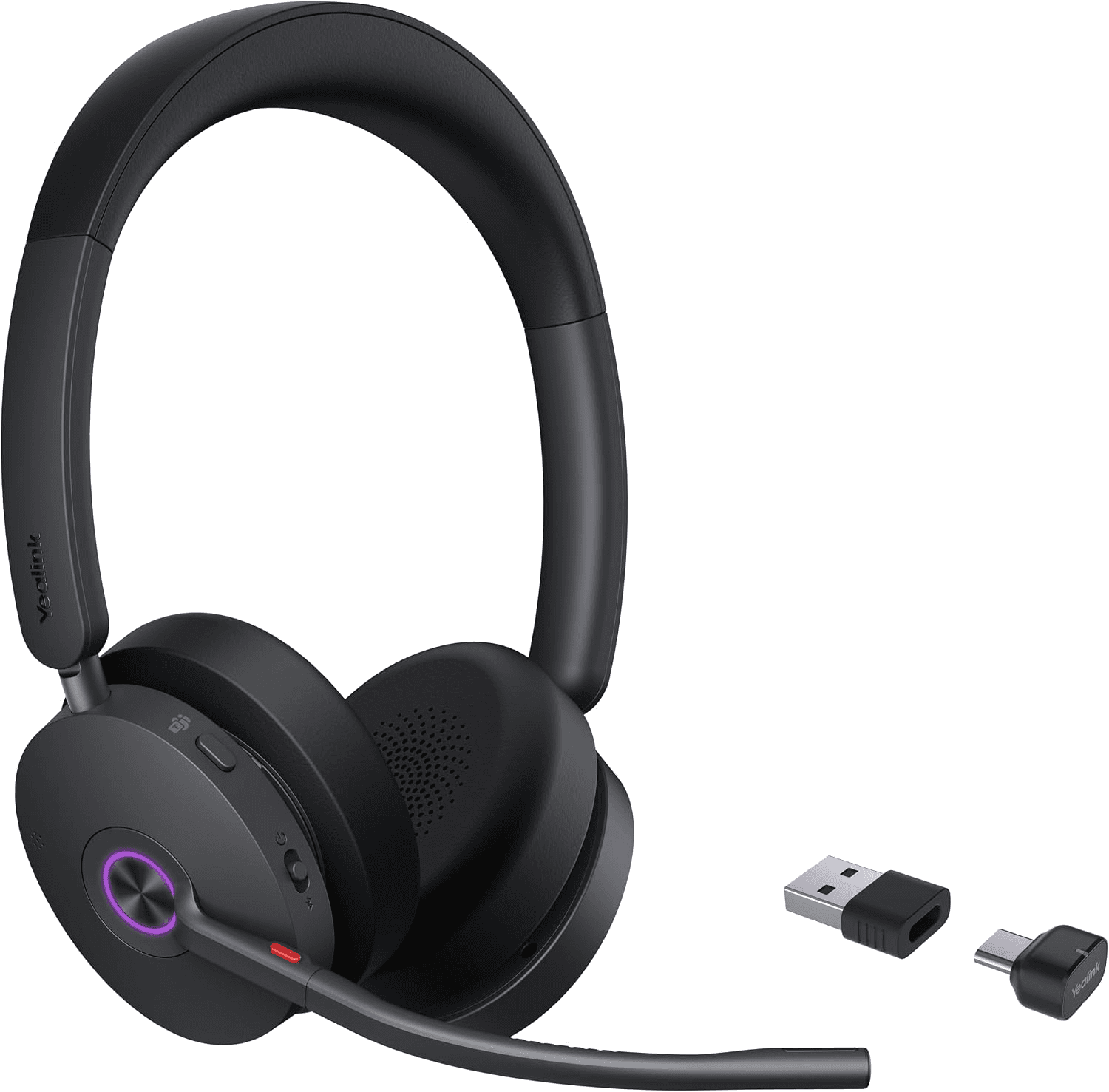 Yealink BH74 Microsoft Teams Certified Wireless Bluetooth Headset (BHD742), Hybrid ANC, 4-Mic Acoustic Shield 3.0, 32-Hr Talk Time, Dual Busylight & BT51C USB-C/A Dongle | BH74 – Buy Online