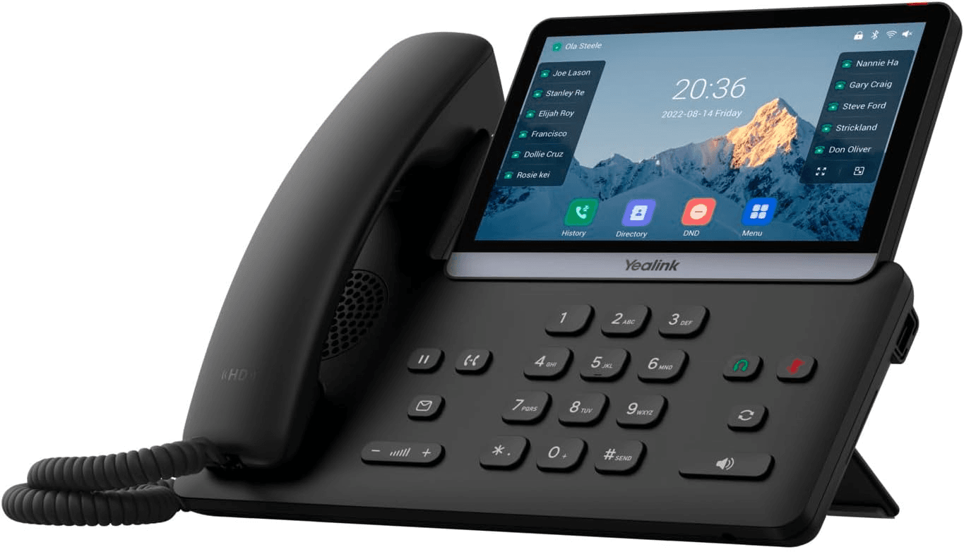 Yealink SIP-T77U Ultra-Business Gigabit IP Phone, 7" Color Touchscreen, 16 VoIP Accounts, 84 DSS Keys, Dual USB (USB-A & USB-C), 3W Speaker | SIP-T77U – Buy Online