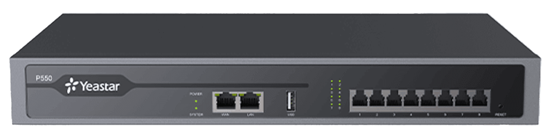 Yeastar P550 P-Series IP PBX Phone System, 1U Rackmount, Up to 50 Users, 25 Concurrent Calls, 8x FXS/FXO Ports, 4G LTE Support, Linkus UC | P550 – Buy Online