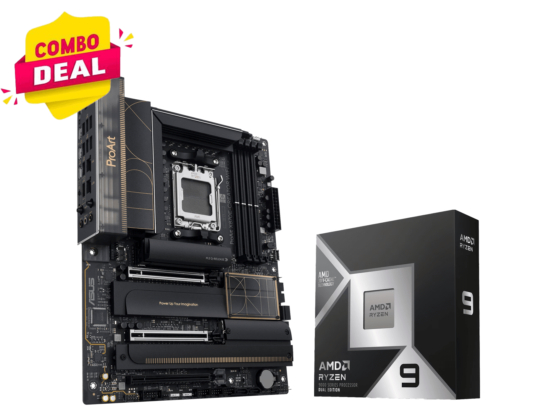 ASUS ProArt X870E-Creator WiFi Motherboard & AMD Ryzen 9 9950X3D2 Processor Combo Deal, Ultimate AM5 Content Creation Workstation Bundle – Buy Online