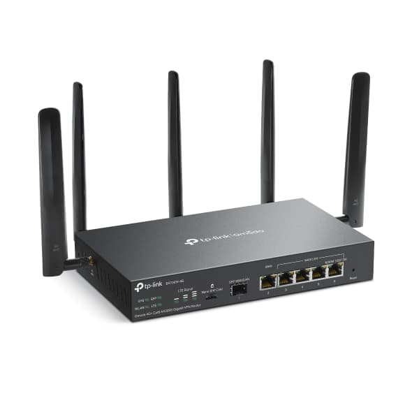 tp-link ER706W-4G Omada 4G+ Cat6 AX3000 Gigabit VPN Router, Supports 2402 Mbps on 5 GHz and 574 Mbps on 2.4 GHz, High-Security VPN