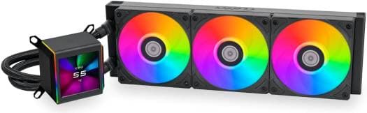 LIAN LI Lian Li Galahad II LCD 360 AIO RGB CPU Liquid Cooler, 2.88??? IPS LCD Screen, Asetek 8th Gen 3600 RPM Pump, 120mm FDB Fans, Up to 2450 RPM Fan Speed, 79.9 CFM Airflow, Black | G89.GA2ALCD36B.00 - product view 2 of 7